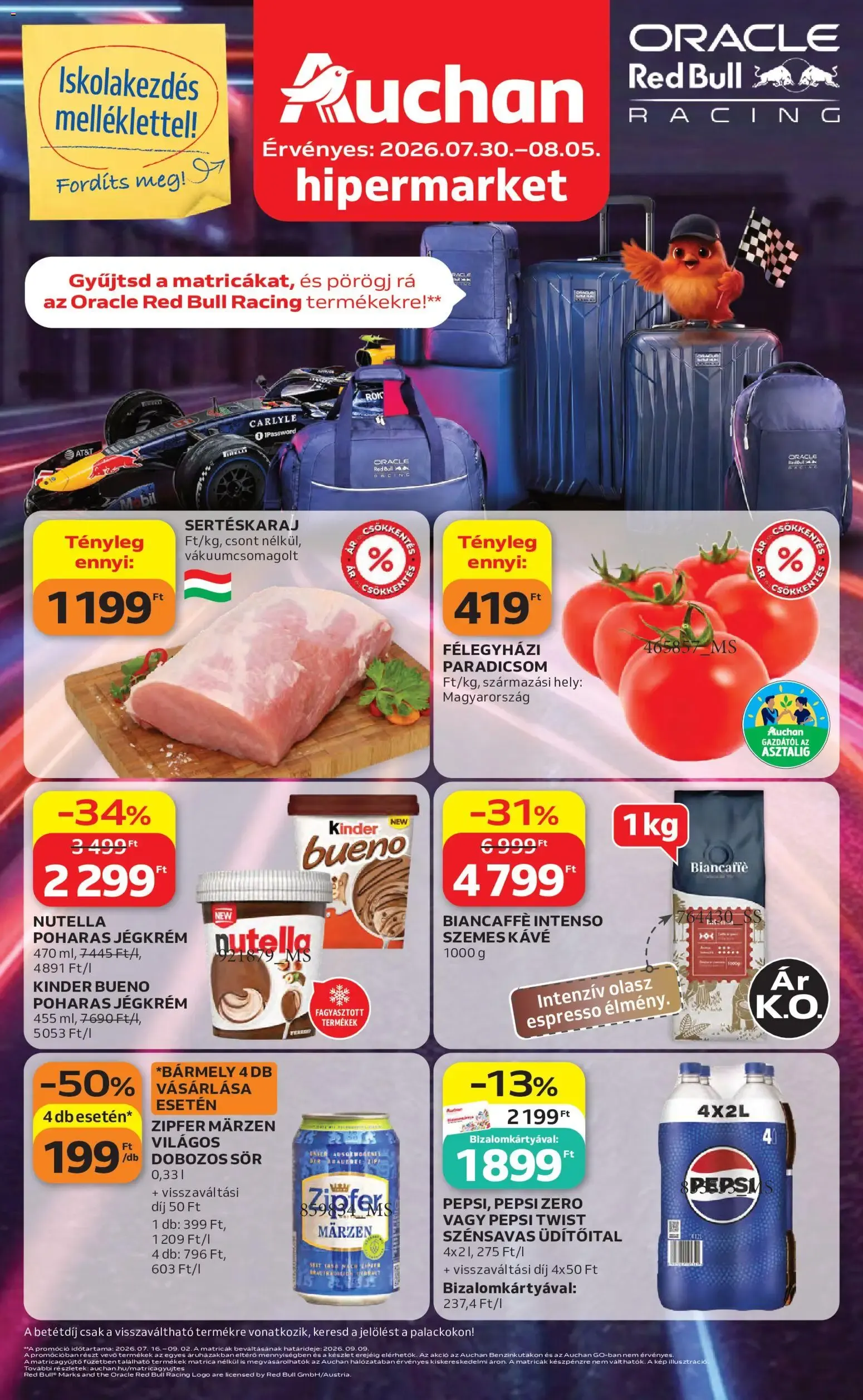 Katalógus Auchan akciós újság - 2026.07.30. -tól/töl > akció, lapozható szórólap 🛍️ július 30.-tól augusztus 5.-ig 2026. - Oldal 1