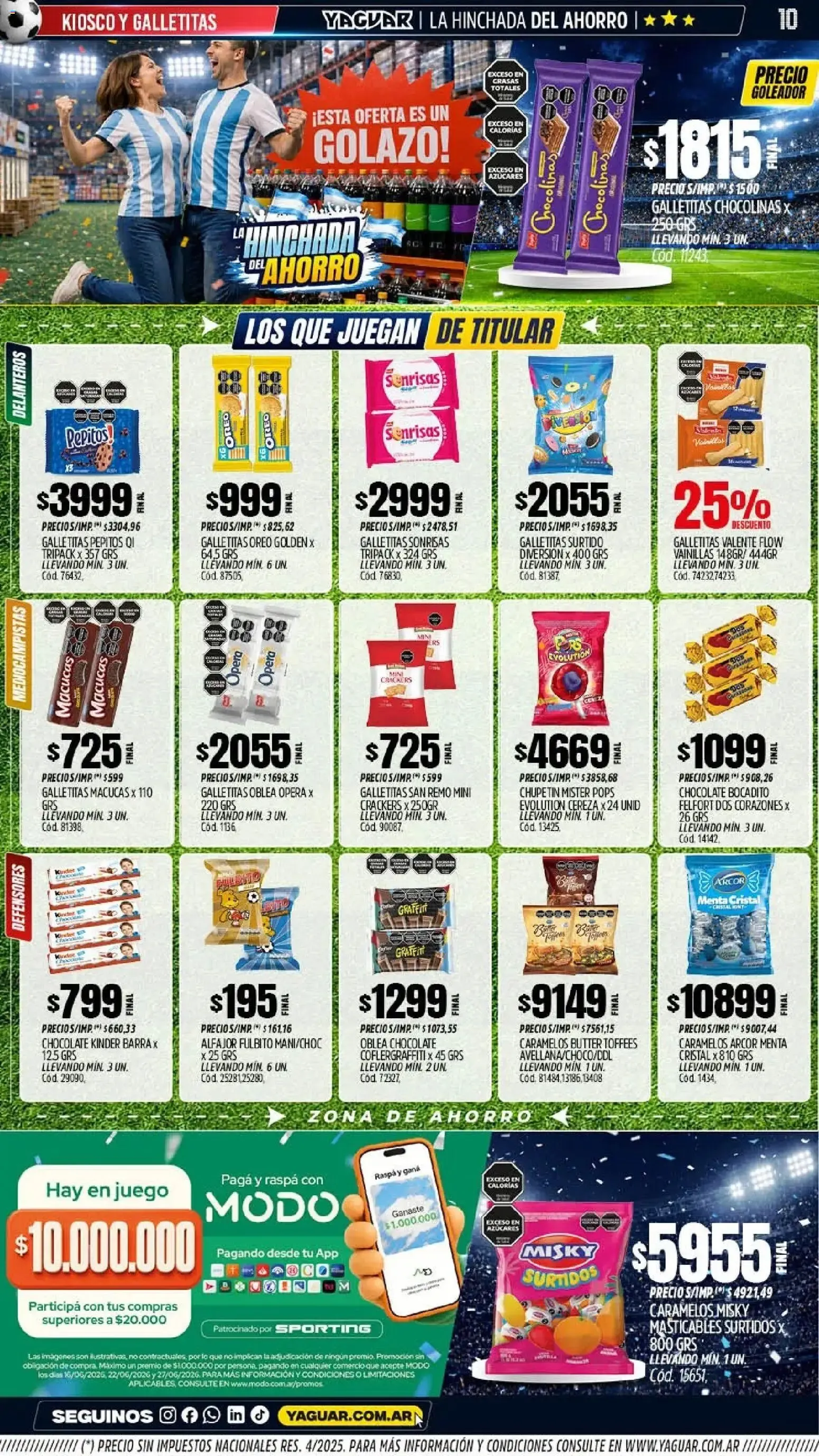 Ofertas de Mayorista Yaguar - La Hinchada del Ahorro 15 de junio al 21 de junio 2026 - Página 10 del catálogo