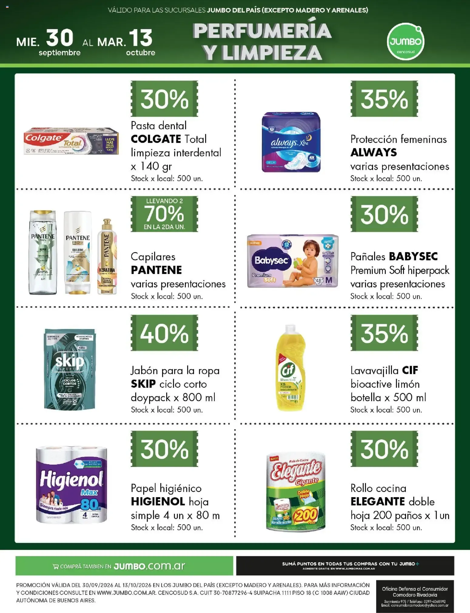 Ofertas de Jumbo - Especial Perfumería y Limpieza del 30/09/2026 - 13/10/2026 30 de septiembre al 13 de octubre 2026 - Página 1 del catálogo