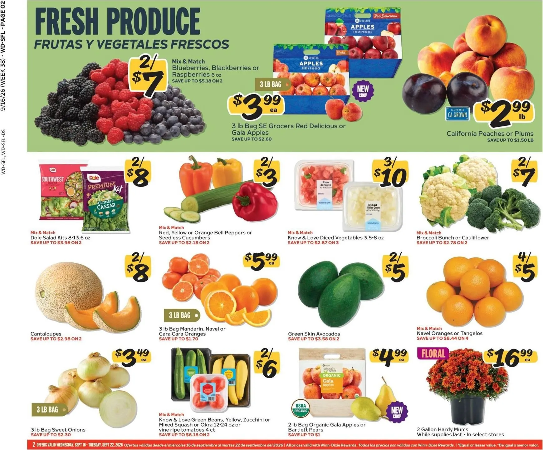 Weekly ad Current Winn-Dixie leaflet valid from Wednesday 09/16/2026 to Tuesday 09/22/2026 from September 16 to September 22 2026 - Page 2