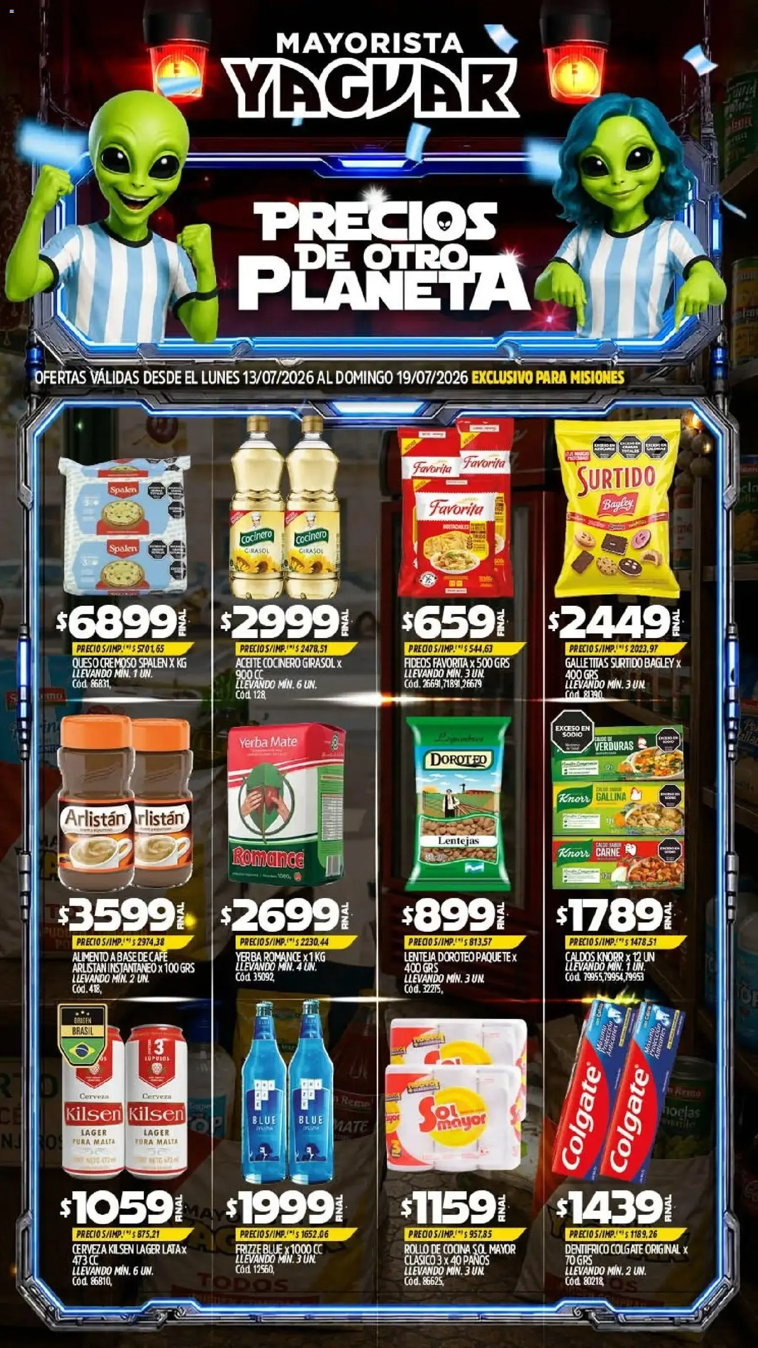 Ofertas de Mayorista Yaguar - Precios de Otro Planeta 13 de julio al 19 de julio 2026 - Página 1 del catálogo