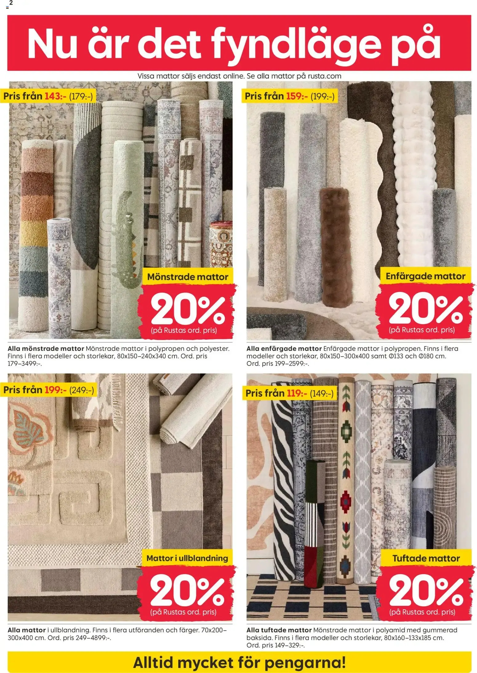 Rusta erbjudanden från 05/10/2026 - 11/10/2026 > Reklamblad nuvarande rabatter från 5 oktober till 11 oktober 2026 - Reklamblad sidor 2