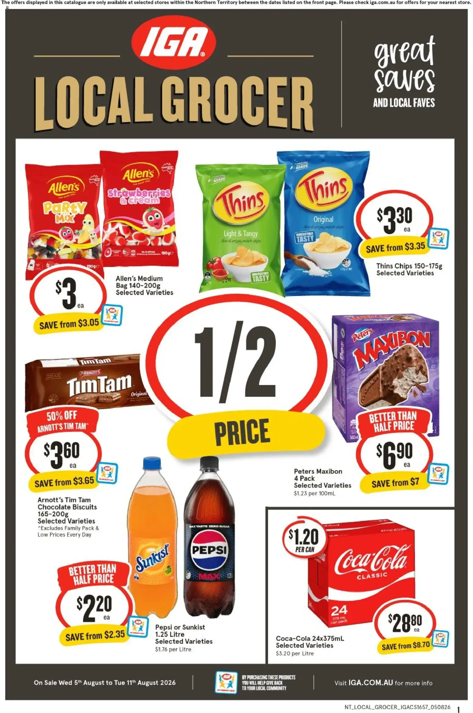 IGA LOCAL GROCER - Catalogue valid from 5 August to 11 August 2026 - page 1