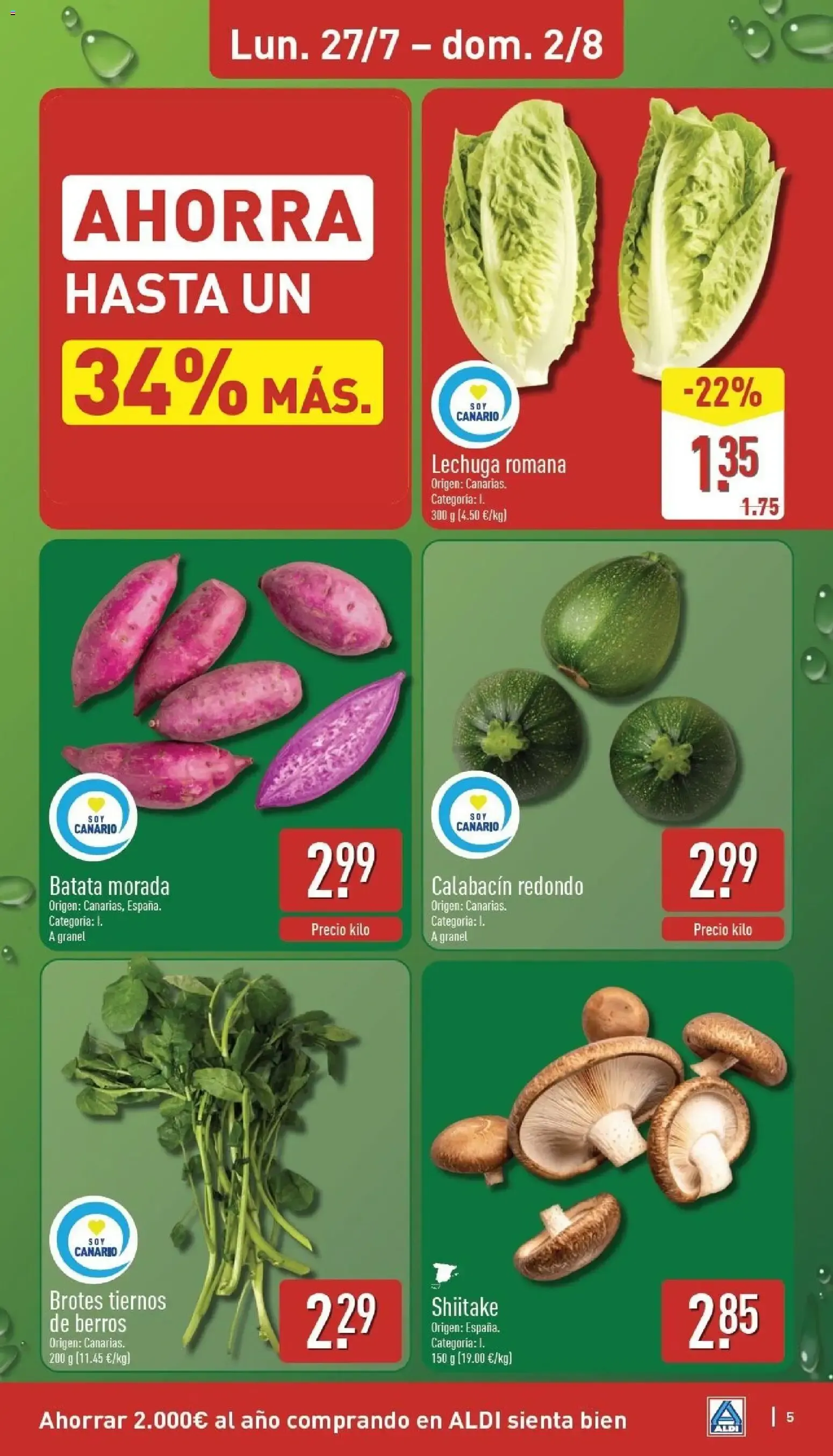 Catálogo de Aldi: Frescura a precios para tirarse a la piscina 27 de julio al 2 de agosto 2026 - Página 5