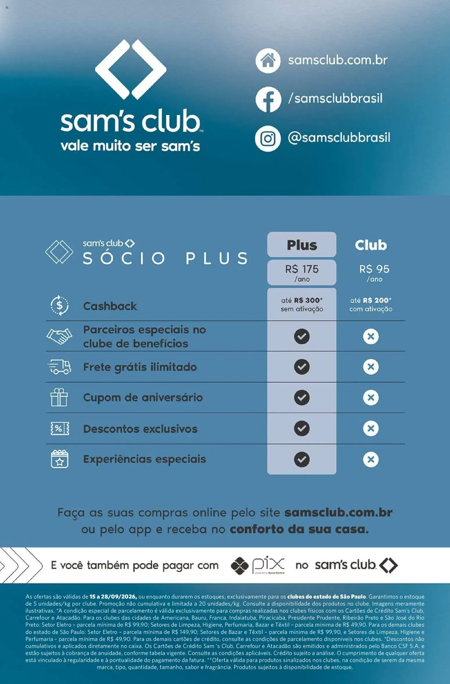 Encarte de Sam's Club Viva Bem 15 de setembro até 28 de setembro 2026 - Pagina 15