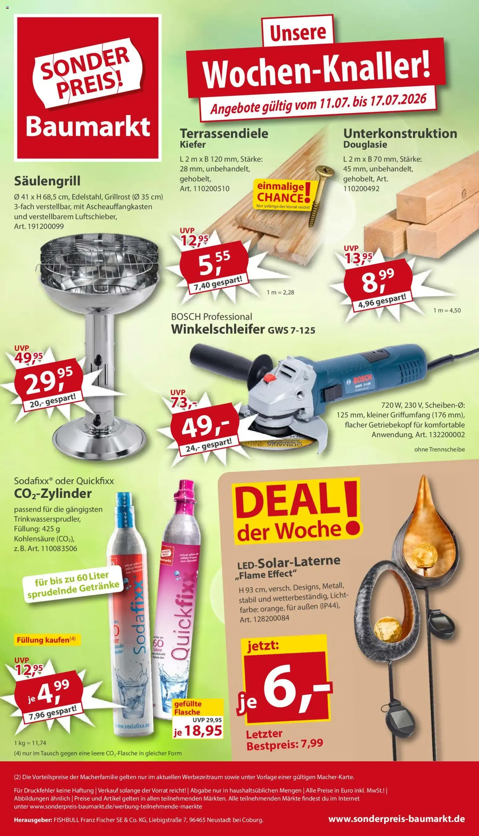Sonderpreis Baumarkt Prospekt (ab 11.07.2026) zum Blättern