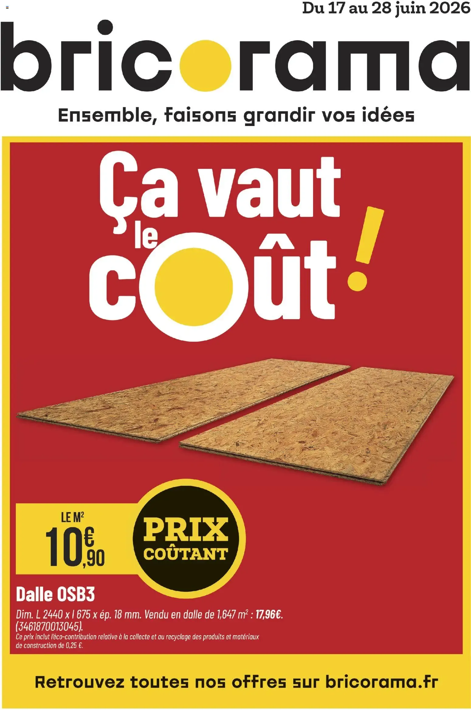 Bricorama catalogue à partir du 17/06/2026 - promo en ligne du 17 juin au 28 juin 2026 - Catalogue page 1