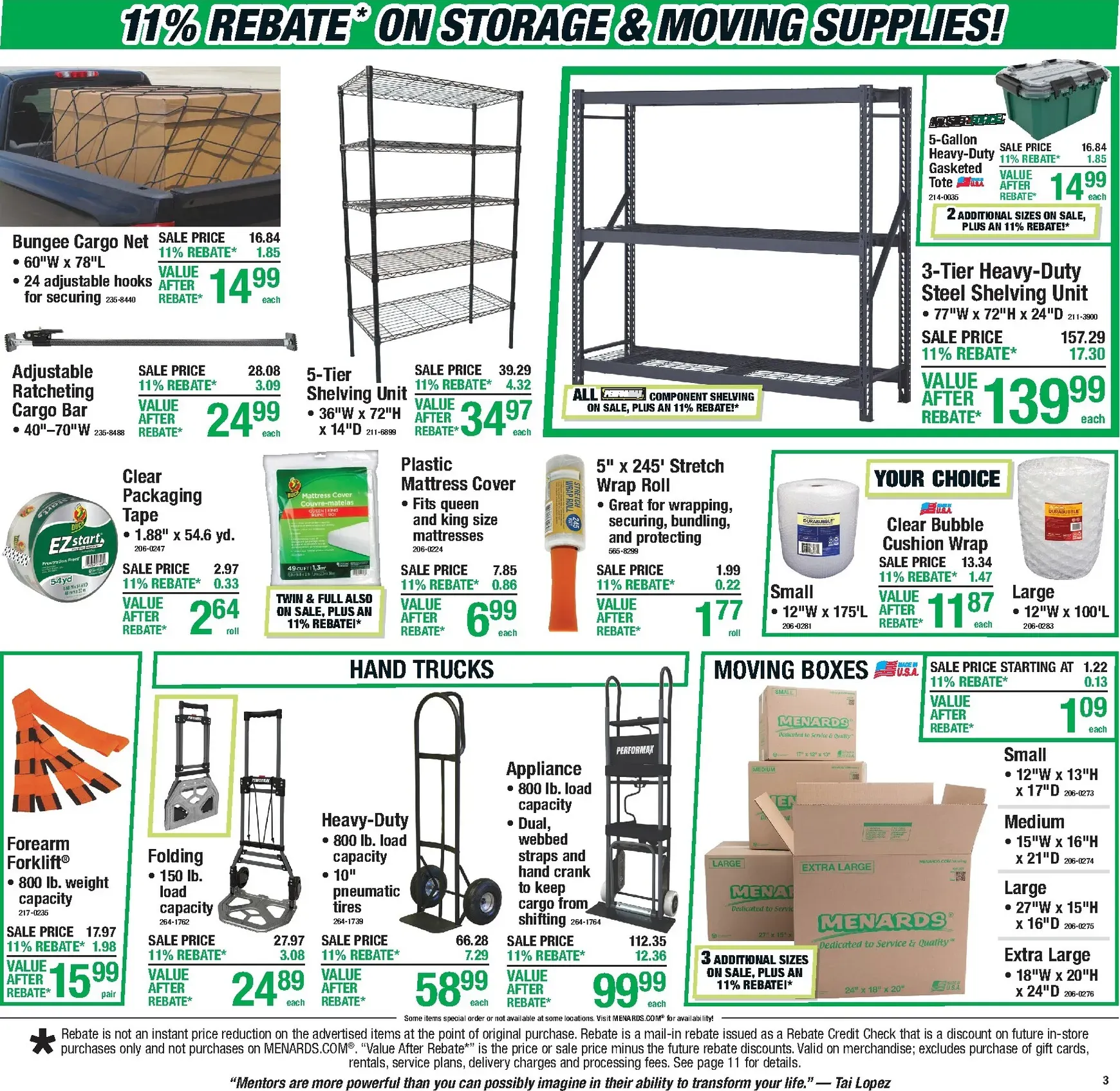 Weekly promotion Menards: 11% Rebate on Everything! spanning from July 23 to August 2 2026 - Page 5 for Catalogue 365