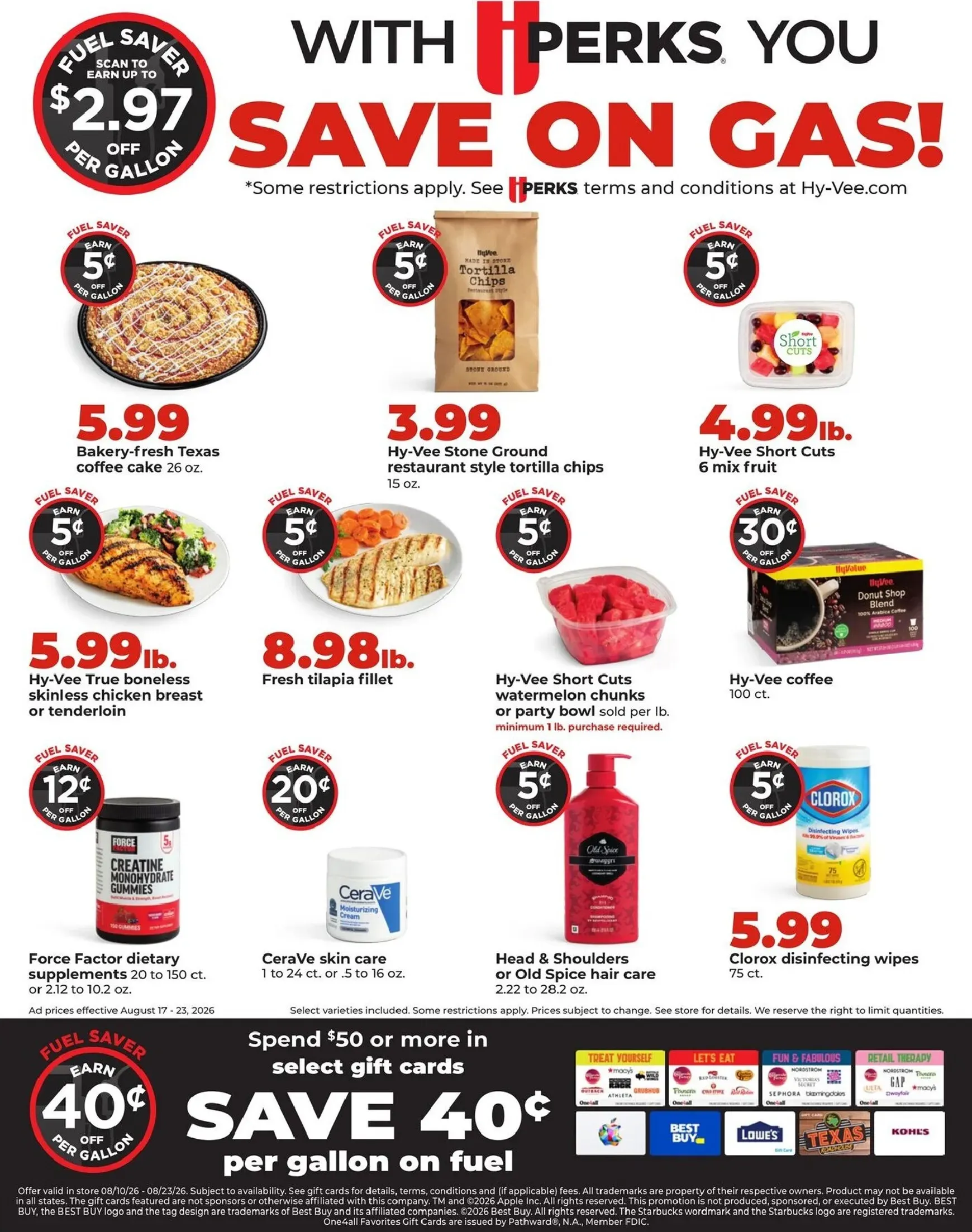 Weekly promotion Current Hy Vee leaflet valid from Monday 08/17/2026 to Sunday 08/23/2026 spanning from August 17 to August 23 2026 - Page 5 for Catalogue 365