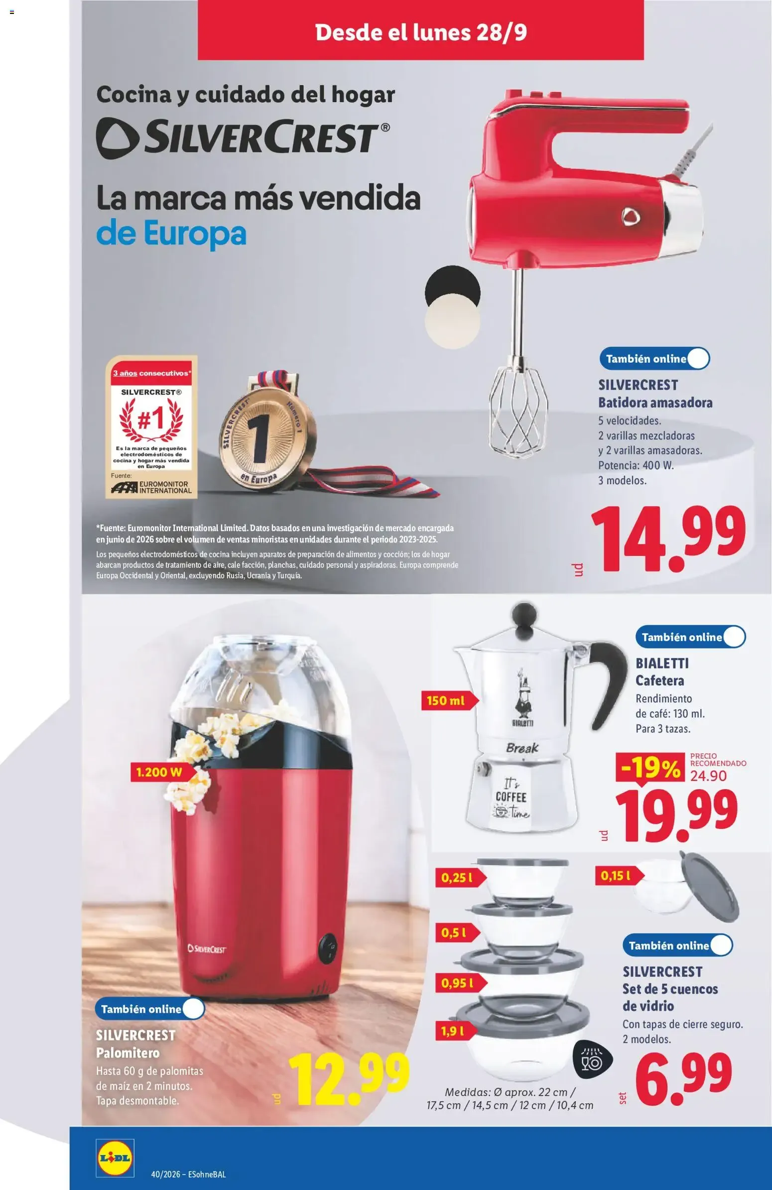 Catálogo de Lidl folleto de bazar del 28/09/2026 | Ofertas 28 de septiembre al 4 de octubre 2026 - Página 14