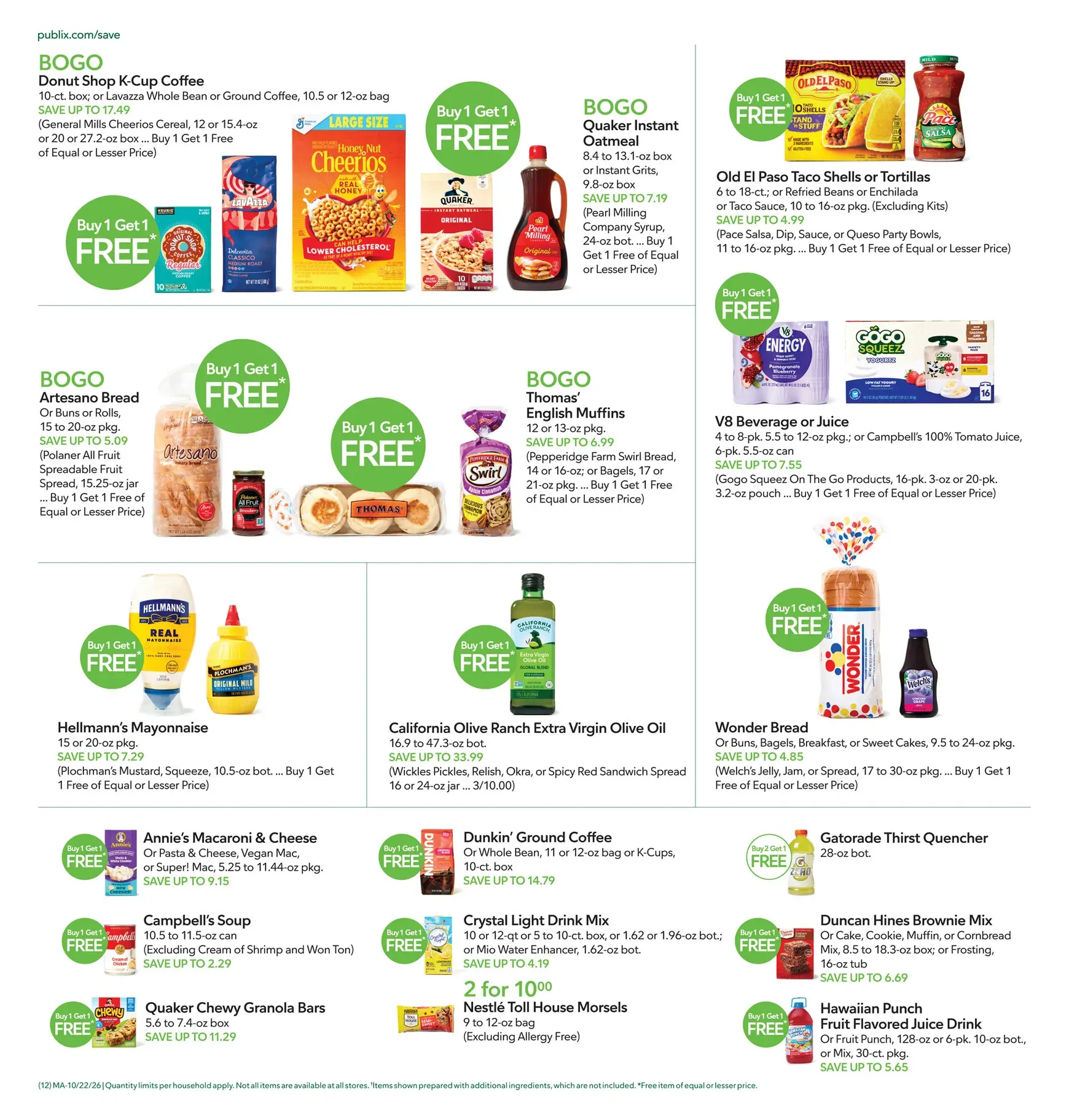 Weekly promotion Future Publix flyer valid from Thursday 10/22/2026 to Wednesday 10/28/2026 spanning from October 22 to October 28 2026 - Page 12 for Catalogue 365