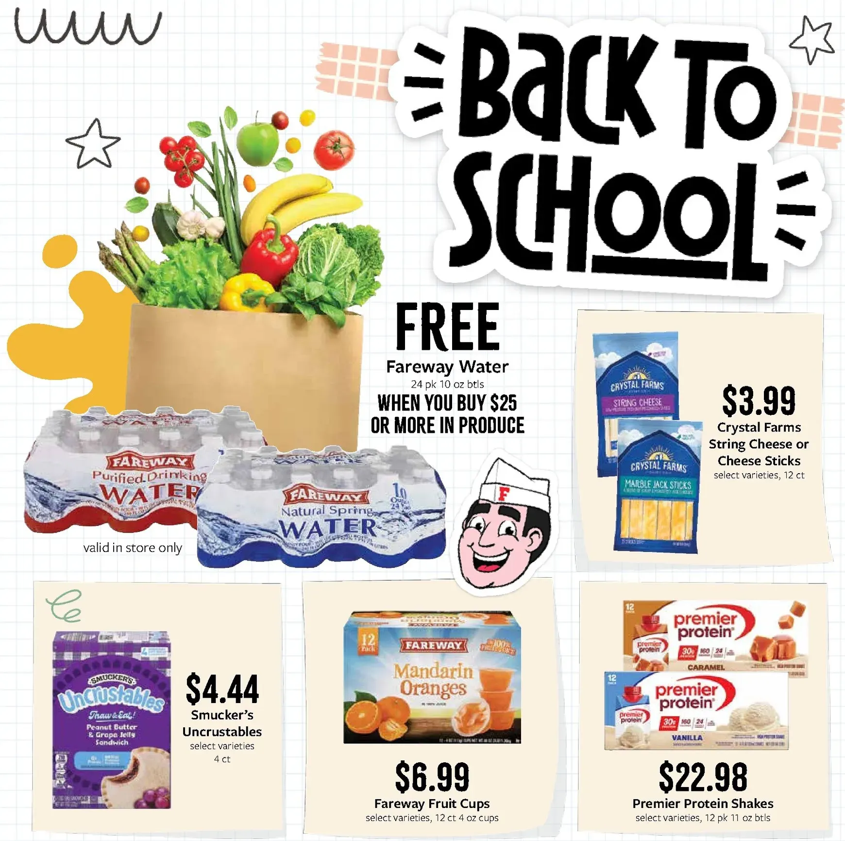 Weekly promotion Fareway - Back to Savings spanning from August 17 to August 22 2026 - Page 12 for Catalogue 365