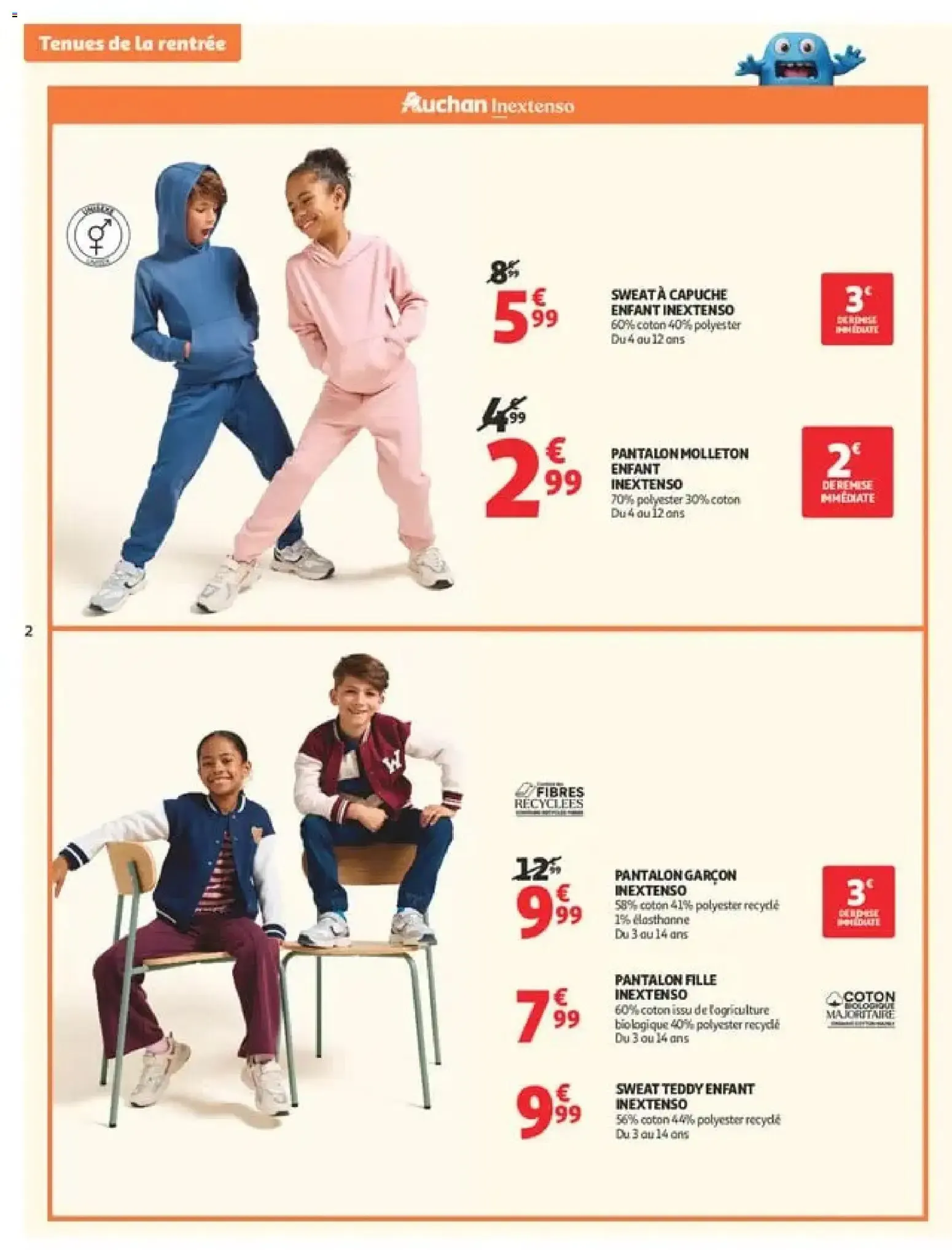 Auchan: Spécial Tenues de la Rentrée à Prix K.O. du 11 août au 6 septembre 2026 - Catalogue page 2