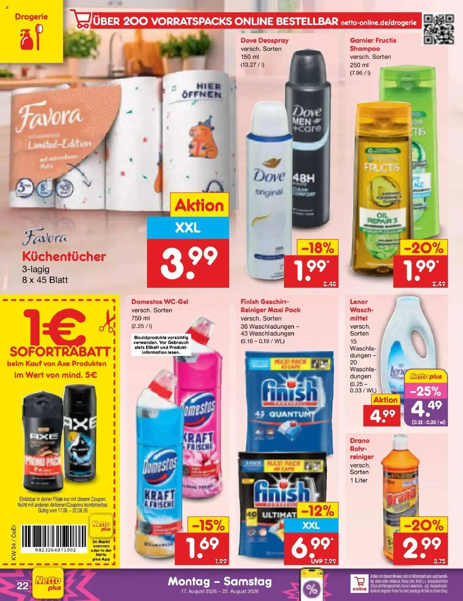 Netto Marken-Discount Prospekt Bitterfeld-Wolfen (ab 17.08.2026) » Angebote von 17. August bis 22. August 2026 - Prospekt seite 32