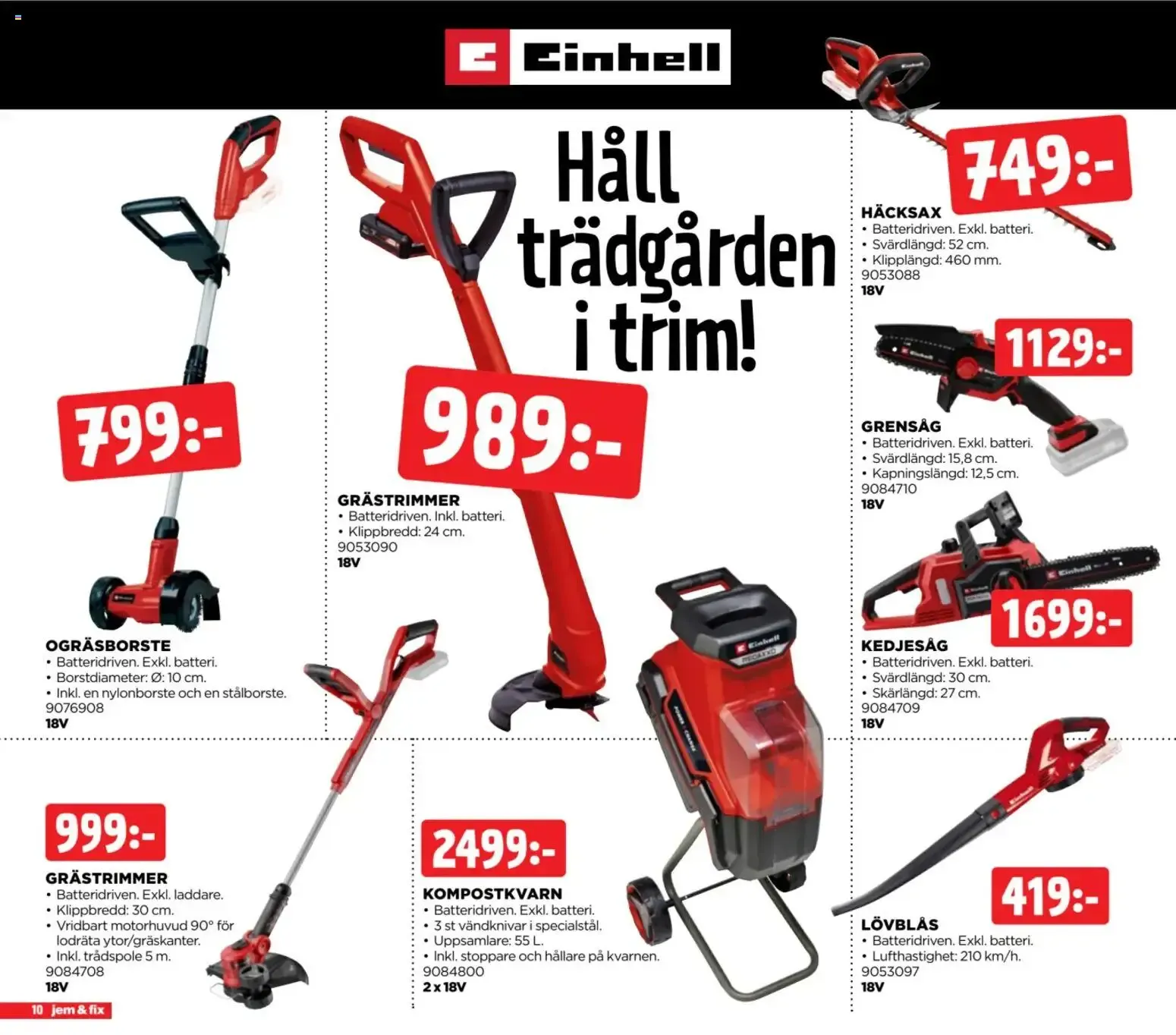 jem & fix LÅGPRIS BYGGMARKNAD Mer sommarkänsla för pengarna! från 22 juni till 5 juli 2026 - Reklamblad sidor 10