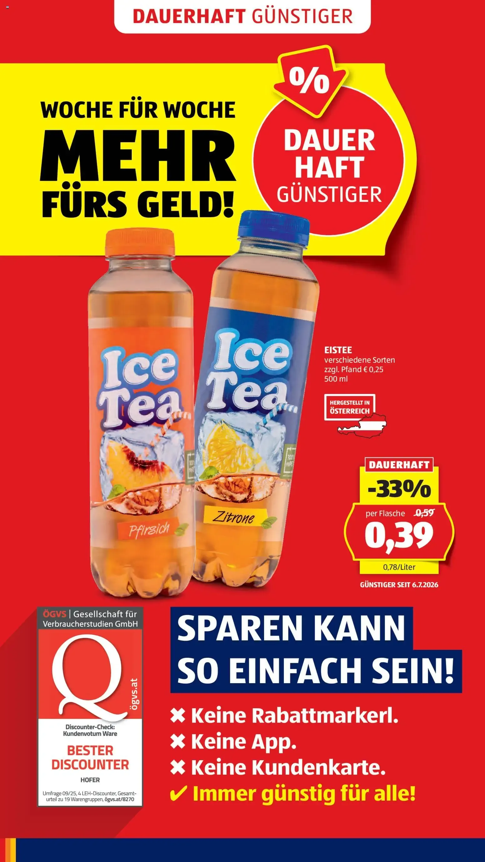 Hofer Flugblatt: Laufend Sparen en Sportartikeln y Bebidas von 7. August bis 13. August 2026 - Flugblätt seite  10