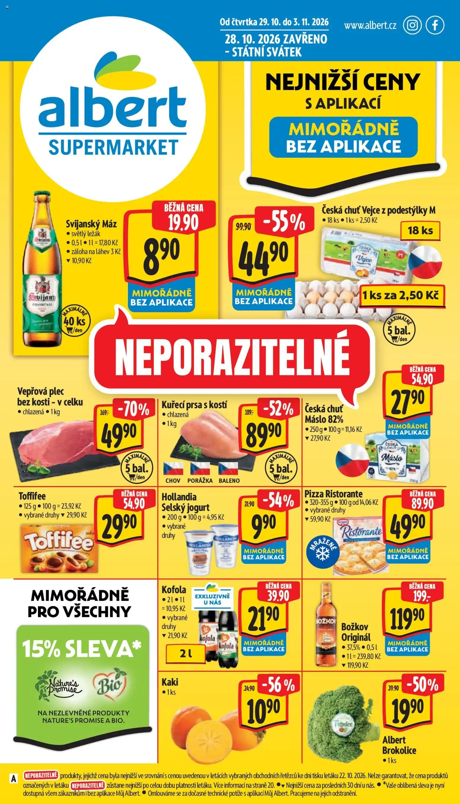 Albert leták - Supermarket od 28.10.2026 - Akční leták - 29. října 3. listopadu 2026 - Page 1