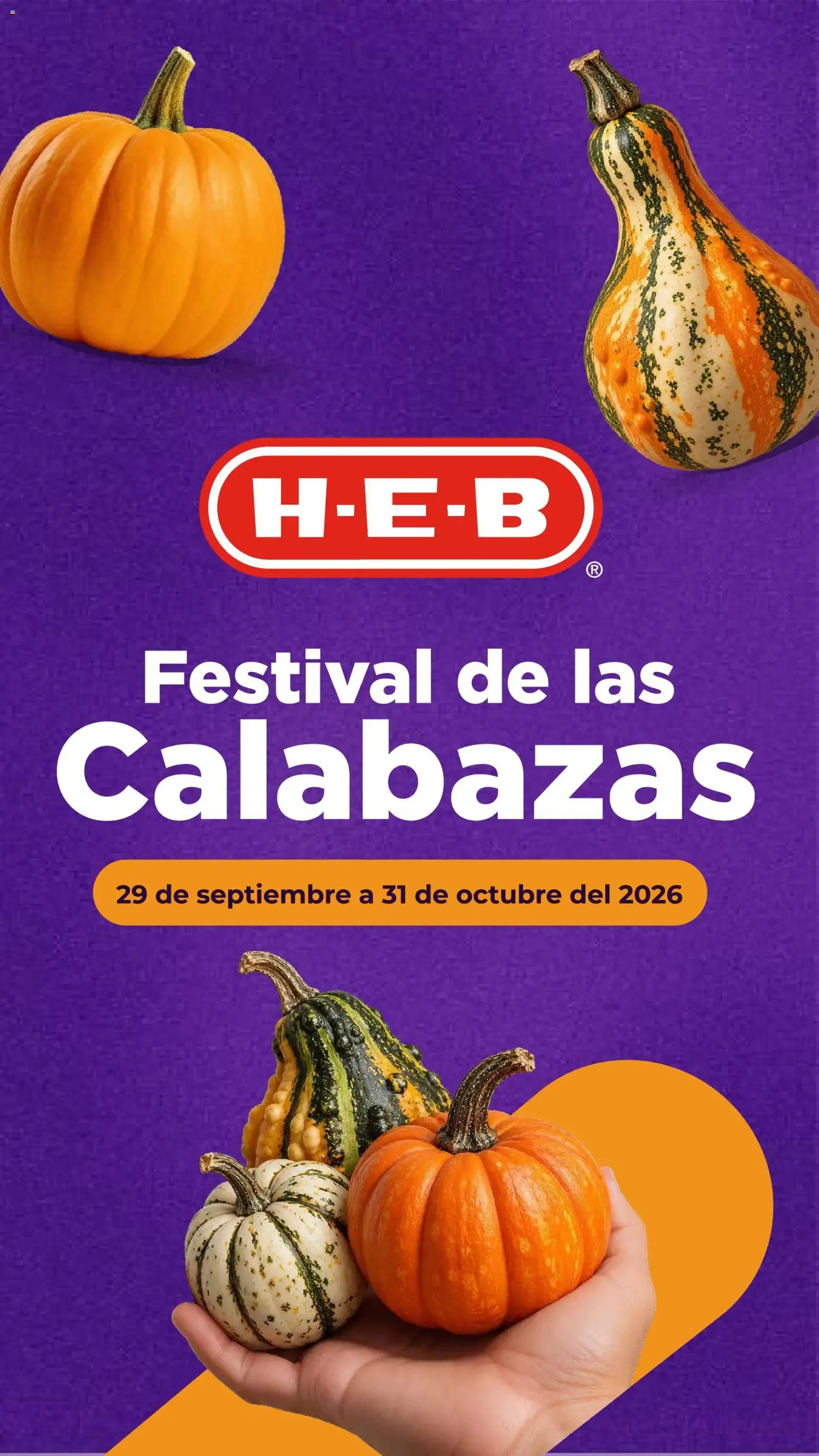 Catálogo de H-E-B folleto Festival de las Calabazas (29/09/2026 - 31/10/2026) - catálogo en línea 29 de septiembre al 31 de octubre 2026 - Pagina 1