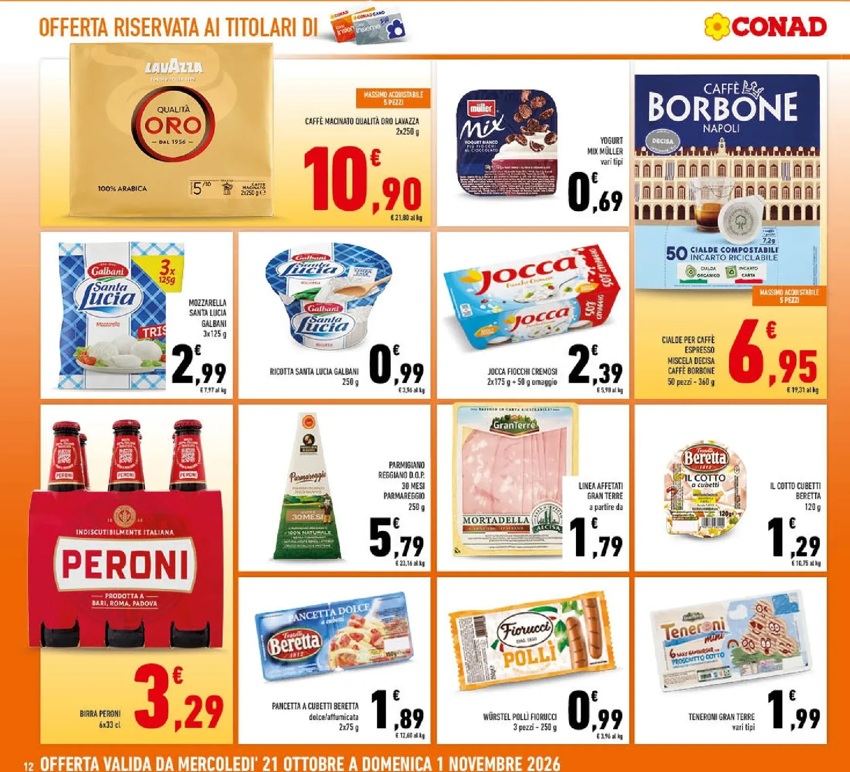 Conad Taglio Netto da 21 ottobre a 1 novembre di 2026 - Pagina del volantino 12