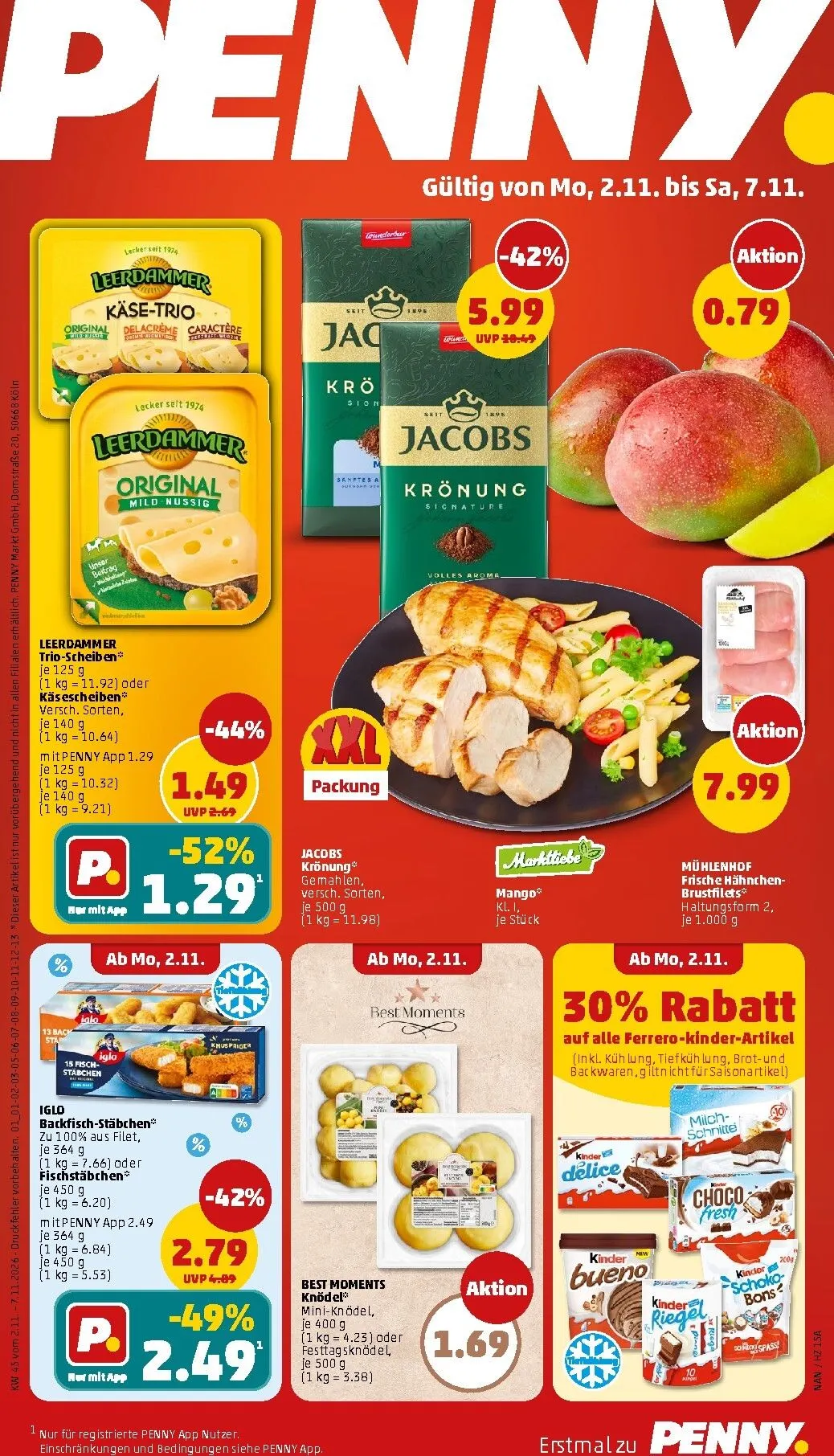 PENNY Prospekt nächste Woche – von Montag 02.11.2026 bis Samstag 07.11.2026 von 2. November bis 7. November 2026 - Prospekt seite 1