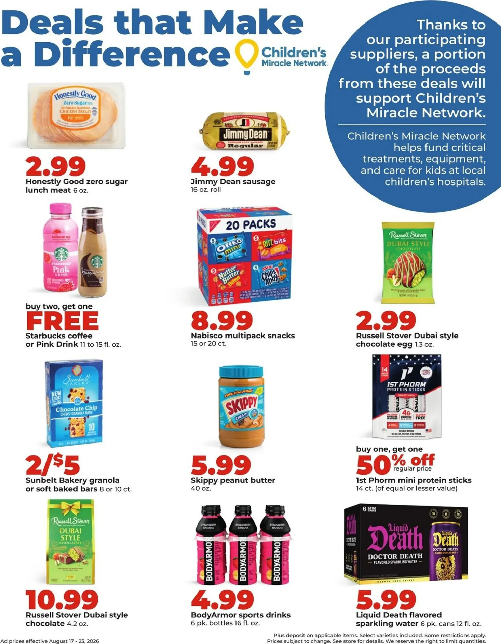 Weekly promotion Current Hy Vee leaflet valid from Monday 08/17/2026 to Sunday 08/23/2026 spanning from August 17 to August 23 2026 - Page 4 for Catalogue 365