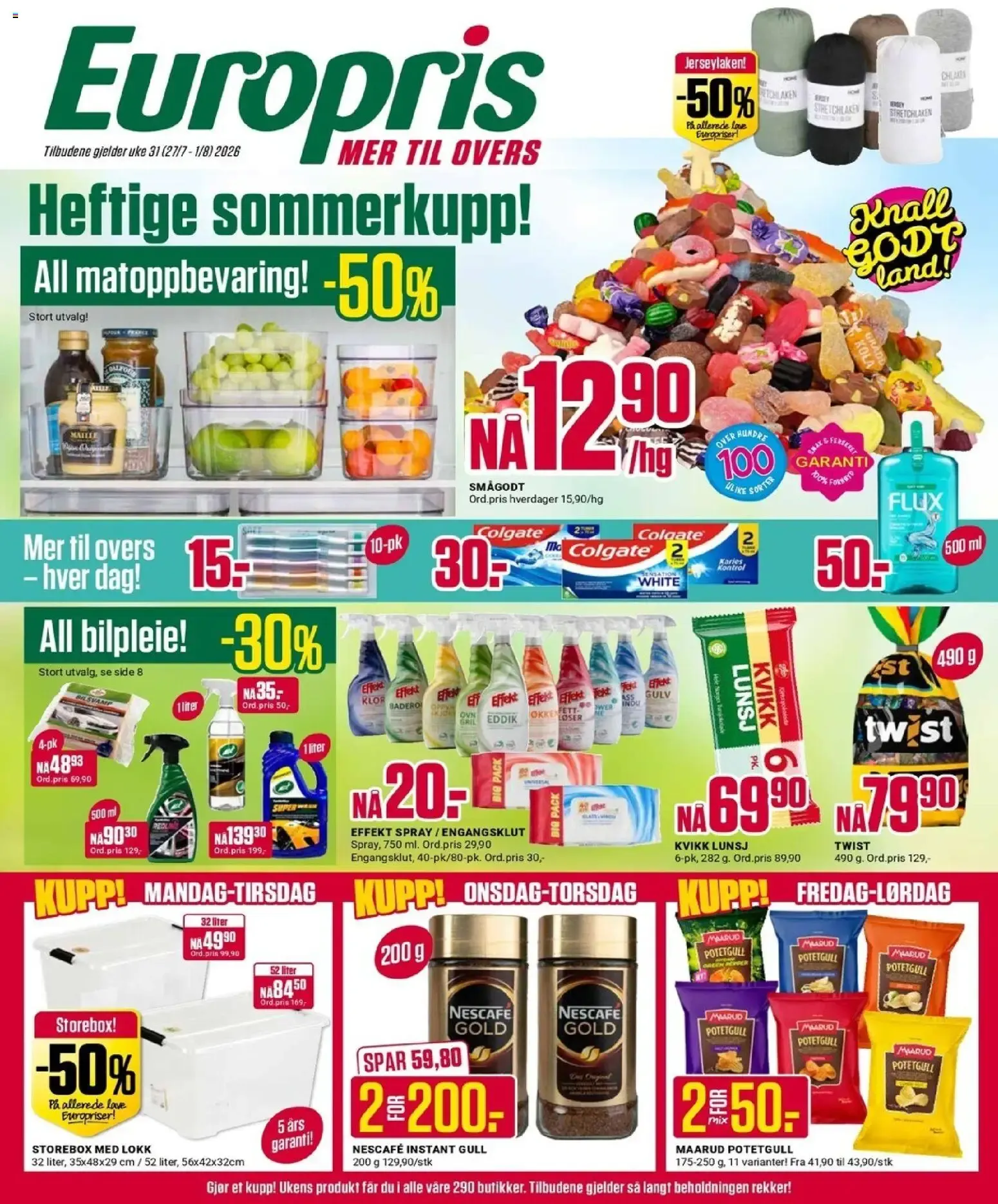 Europris kundeavis (27/07/2026 - 01/08/2026) - Kundeavis og tilbud fra 27. juli til 1. august 2026 - kundeavisside 1
