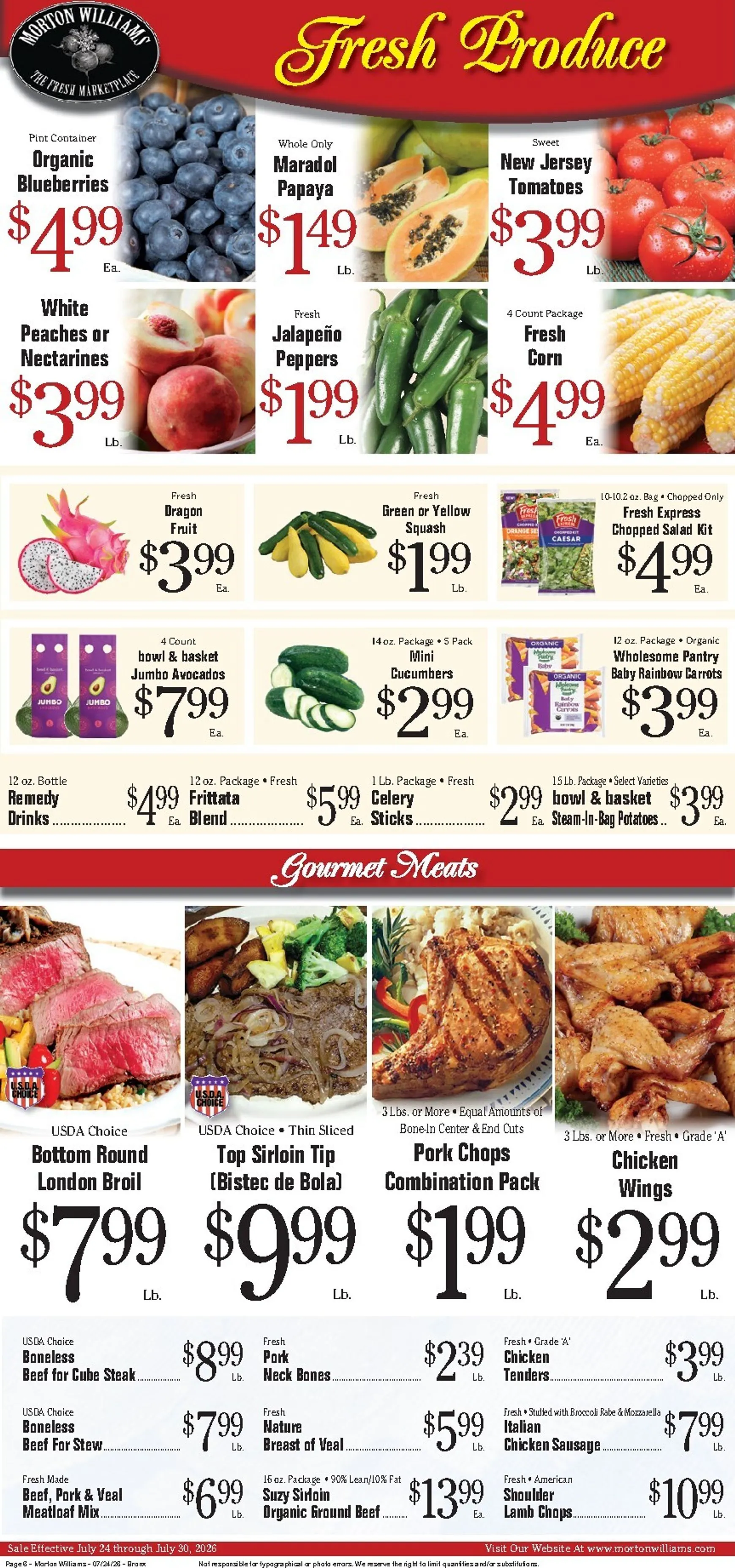 Weekly ad Current Morton Williams - Bronx leaflet valid from Friday 07/24/2026 to Thursday 07/30/2026 from July 24 to July 30 2026 - Page 6