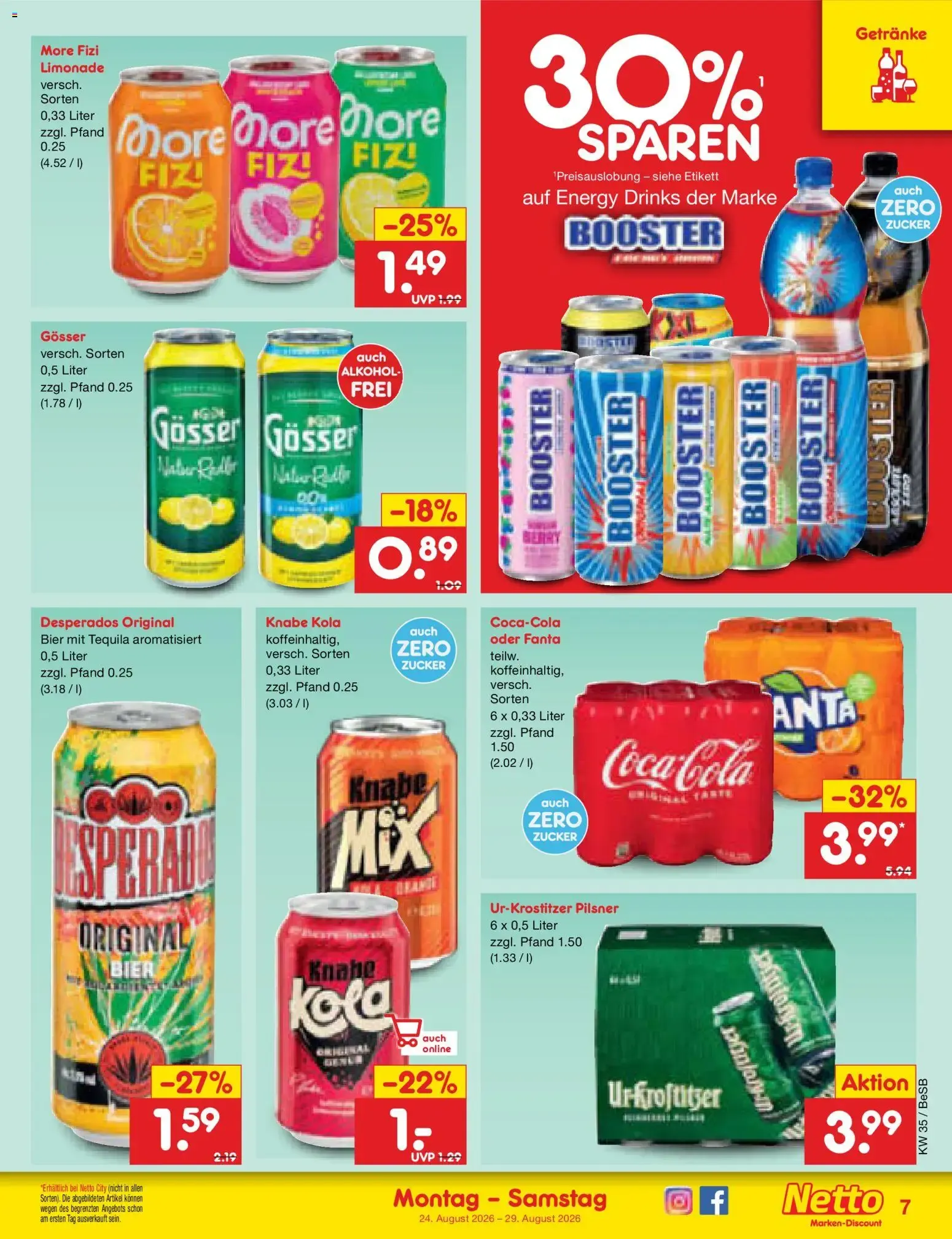 Netto Marken-Discount Prospekt (ab 24.08.2026) » Angebote von 24. August bis 29. August 2026 - Prospekt seite 7