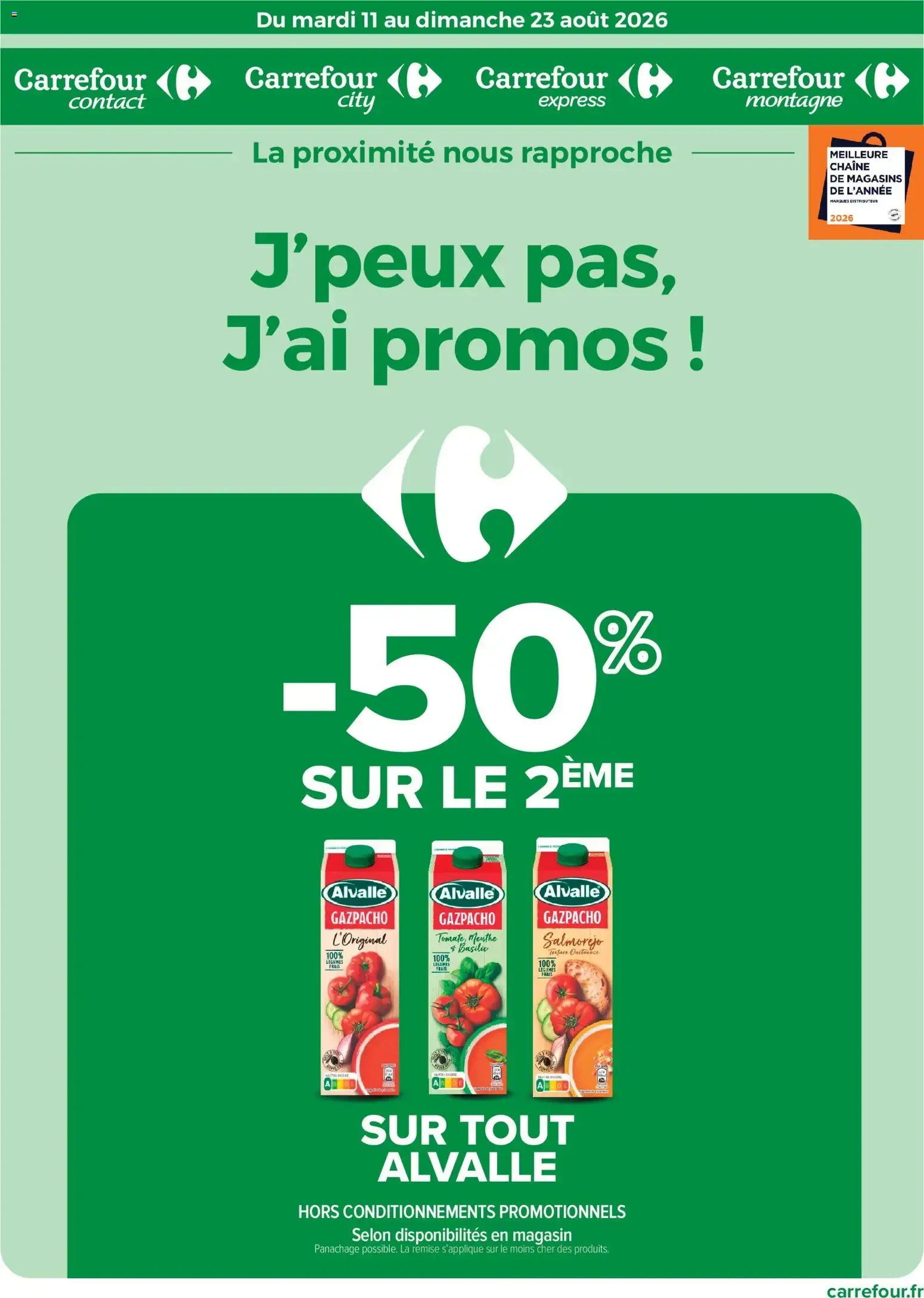 J'peux pas, J'ai promos! du 11 août au 23 août 2026 - Catalogue page 1