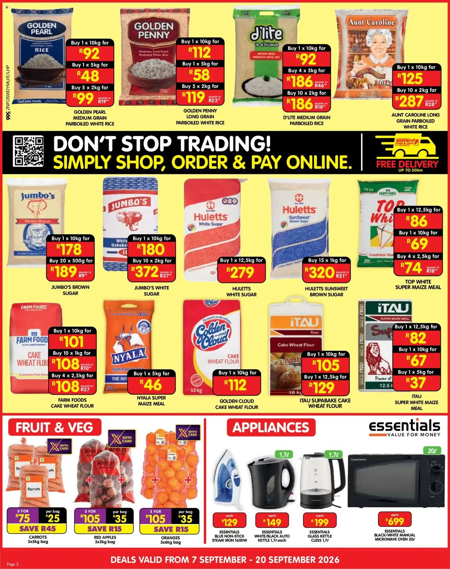 Shoprite - Cash & Carry Spring Savings Durban & Mount Frere (07/09/2026 - 20/09/2026) → Online Catalogue from 7 September to 20 September 2026 - Catalogue Page 2
