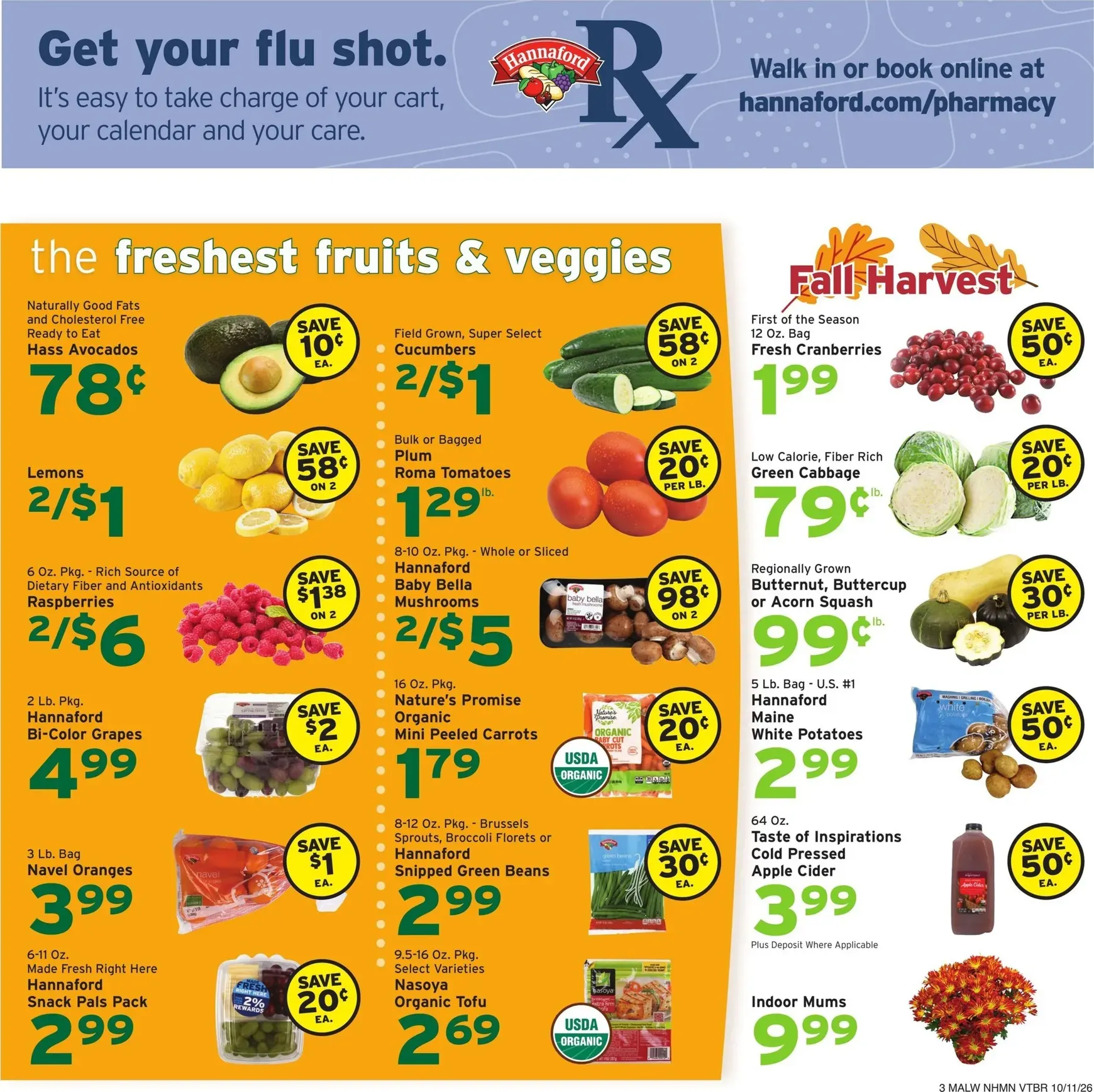 Weekly ad Current Hannaford leaflet valid from Sunday 10/11/2026 to Saturday 10/17/2026 from October 11 to October 17 2026 - Page 3