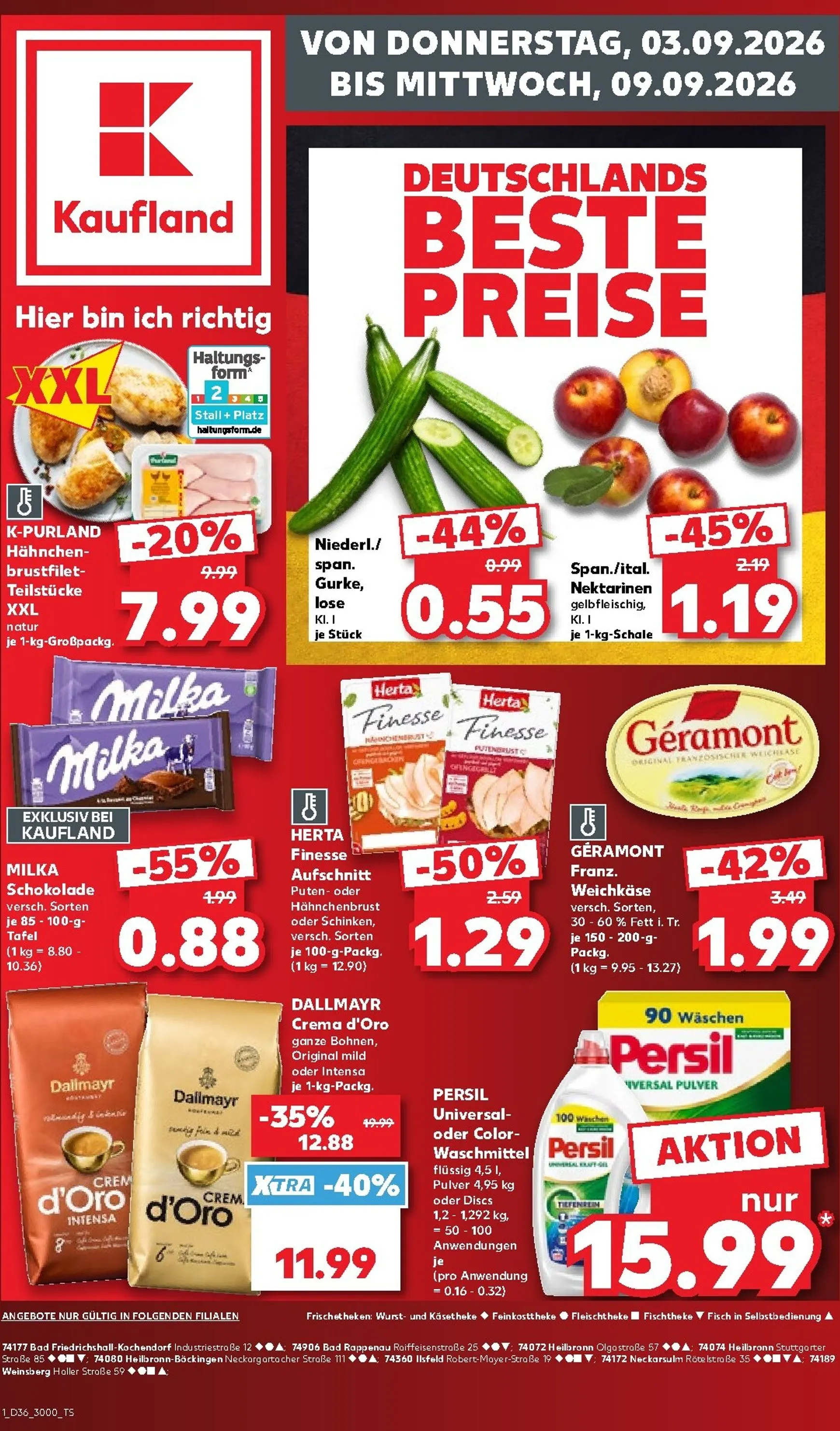 Neuer Kaufland Prospekt – von Donnerstag 03.09.2026 bis Mittwoch 09.09.2026 von 3. September bis 9. September 2026 - Prospekt seite 1