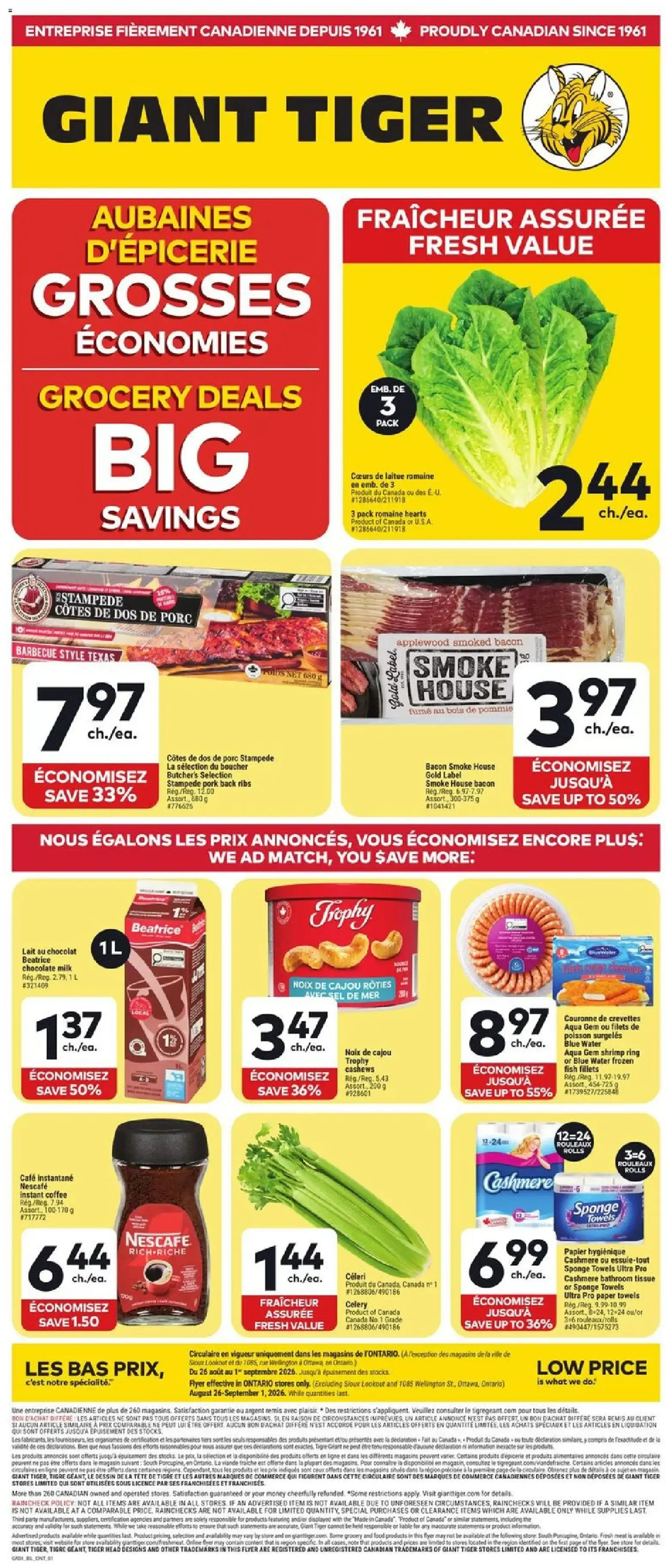 Giant Tiger Flyer | from Aug 26, 2026 | Weekly deals from August 26 to September 1 2026 - flyer page 1