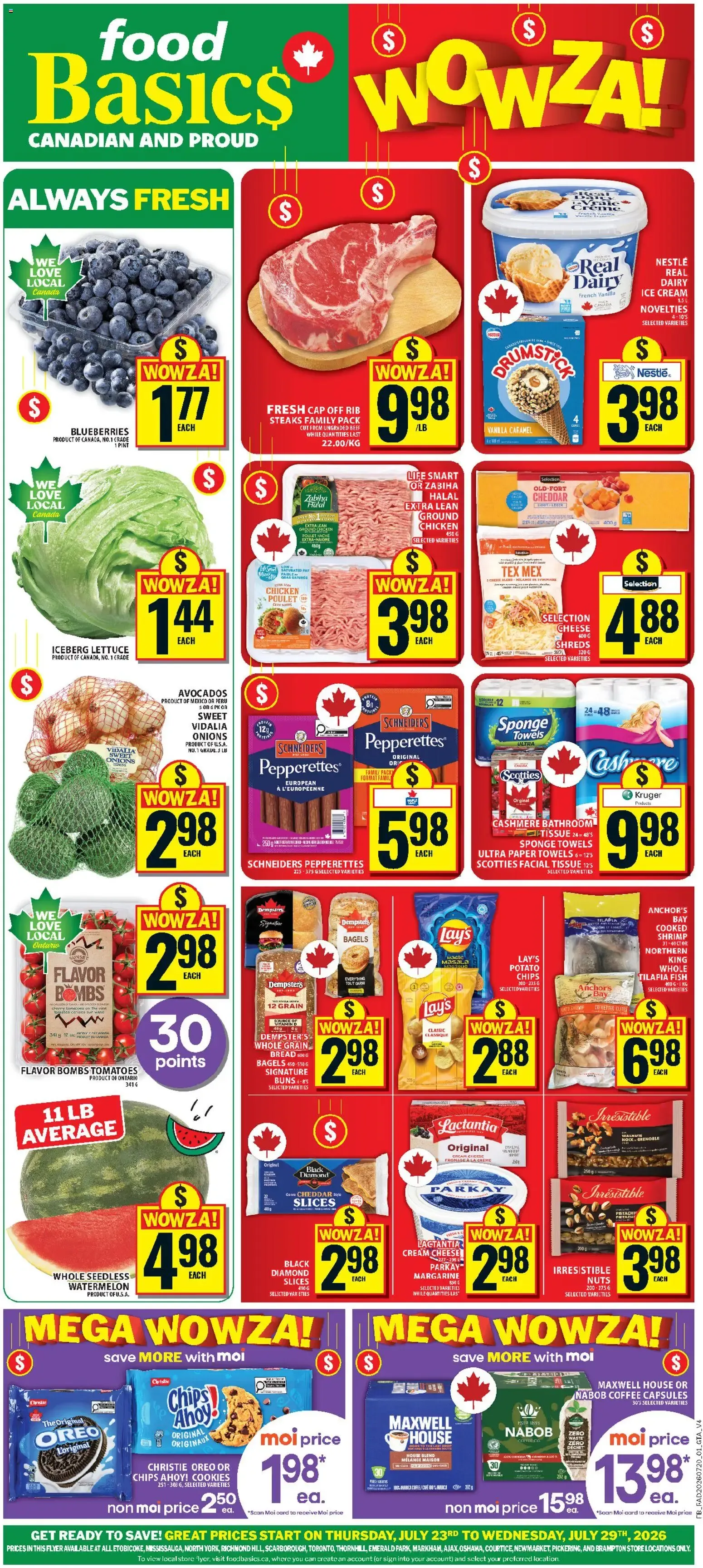 Food Basics weekly flyer / circulaire from Jul 23, 2026 > weekly specials & deals from July 23 to July 29 2026 - flyer page 1