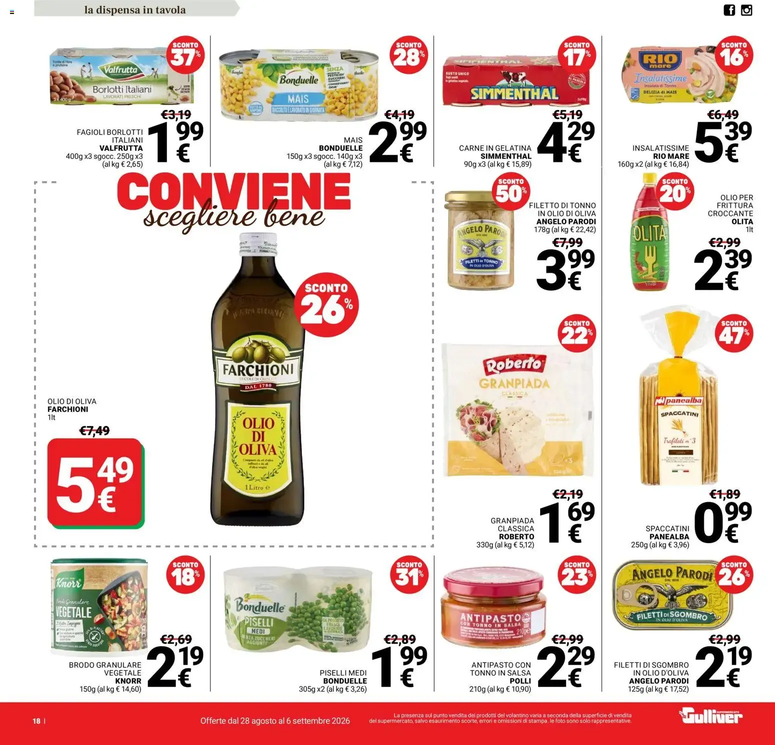 Nuovo Gulliver volantino dal 28/08/2026 > offerte anteprima 🛍️ da 28 agosto a 6 settembre di 2026 - Pagina del volantino 18