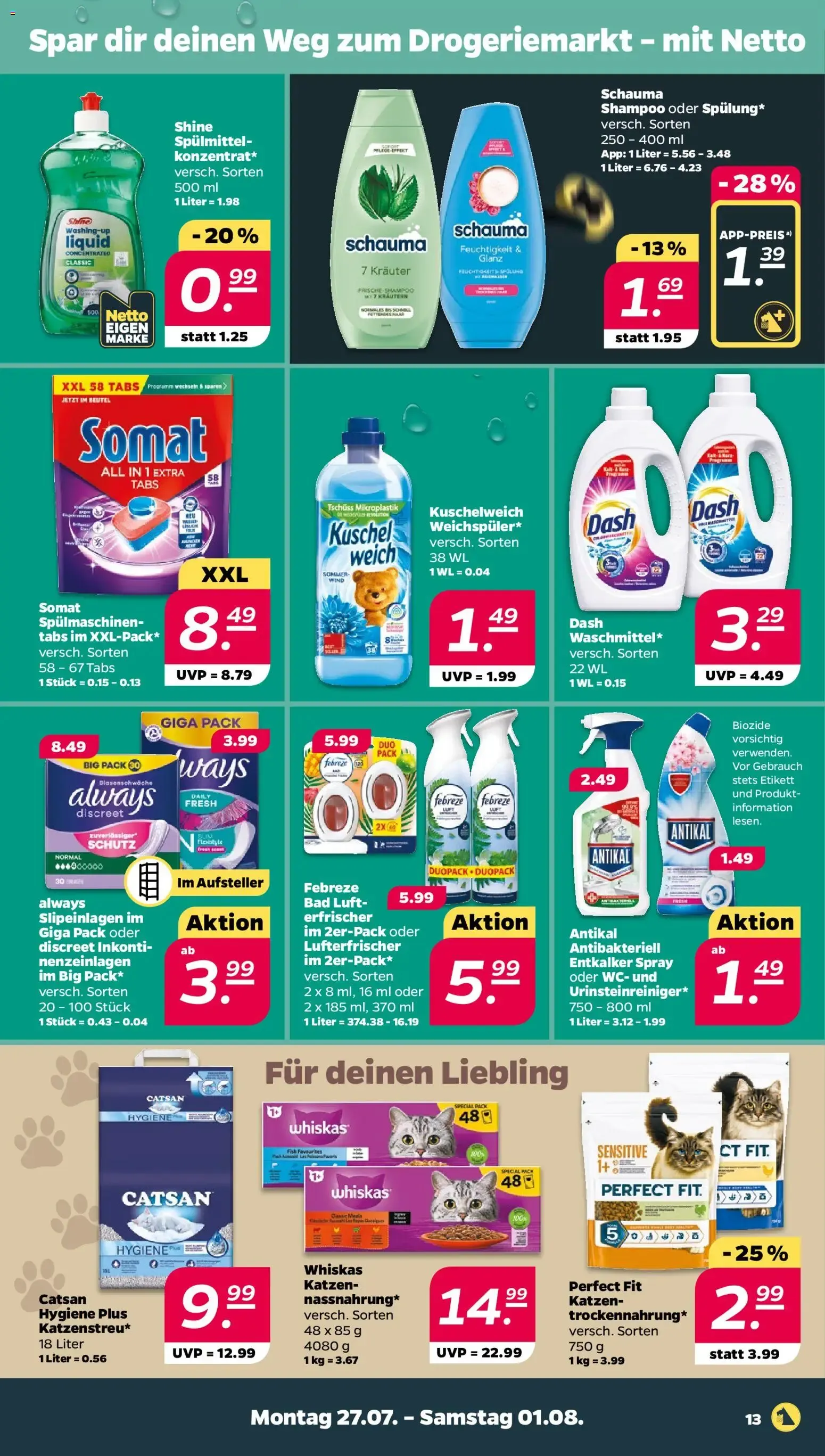 Netto Prospekt ab 27.07.2026 → Angebote nächste Woche von 27. Juli bis 1. August 2026 - Prospekt seite 13