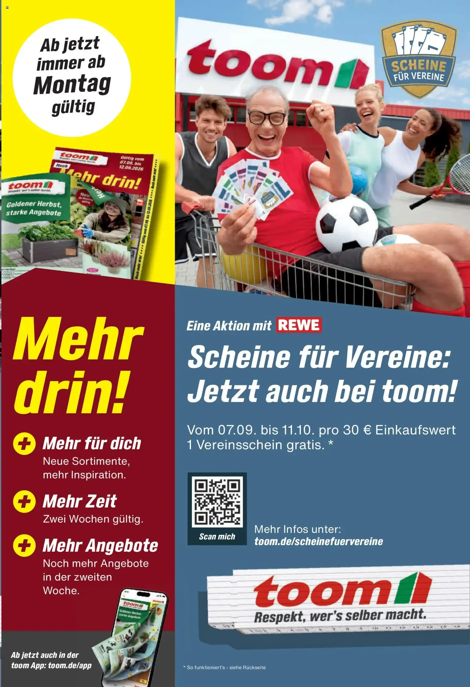 Scheine für Vereine von 7. September bis 11. Oktober 2026 - Prospekt seite 1
