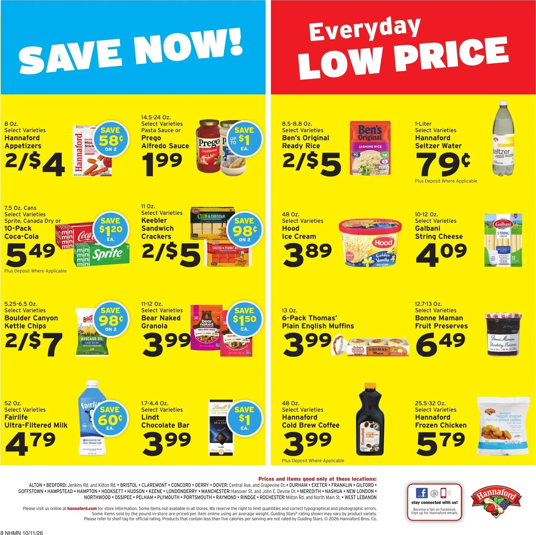 Weekly promotion Current Hannaford leaflet valid from Sunday 10/11/2026 to Saturday 10/17/2026 spanning from October 11 to October 17 2026 - Page 8 for Catalogue 365