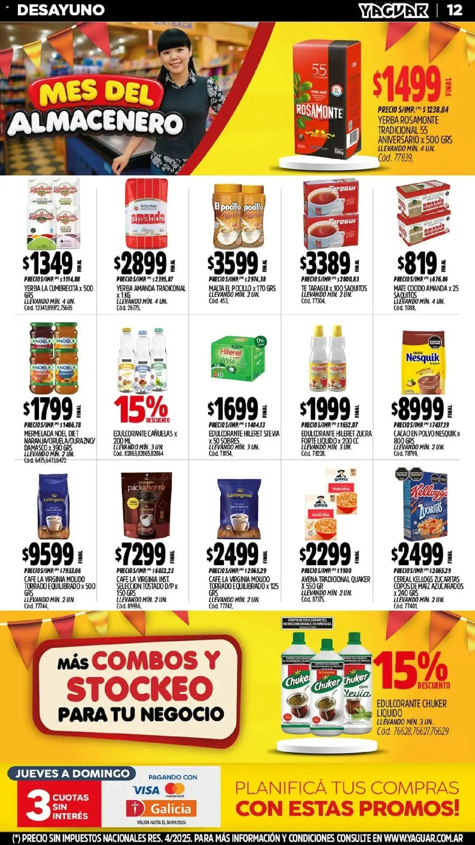 Ofertas de Mayorista Yaguar - Mes del Almacenero - P. Chacabuco 21 de septiembre al 27 de septiembre 2026 - Página 12 del catálogo