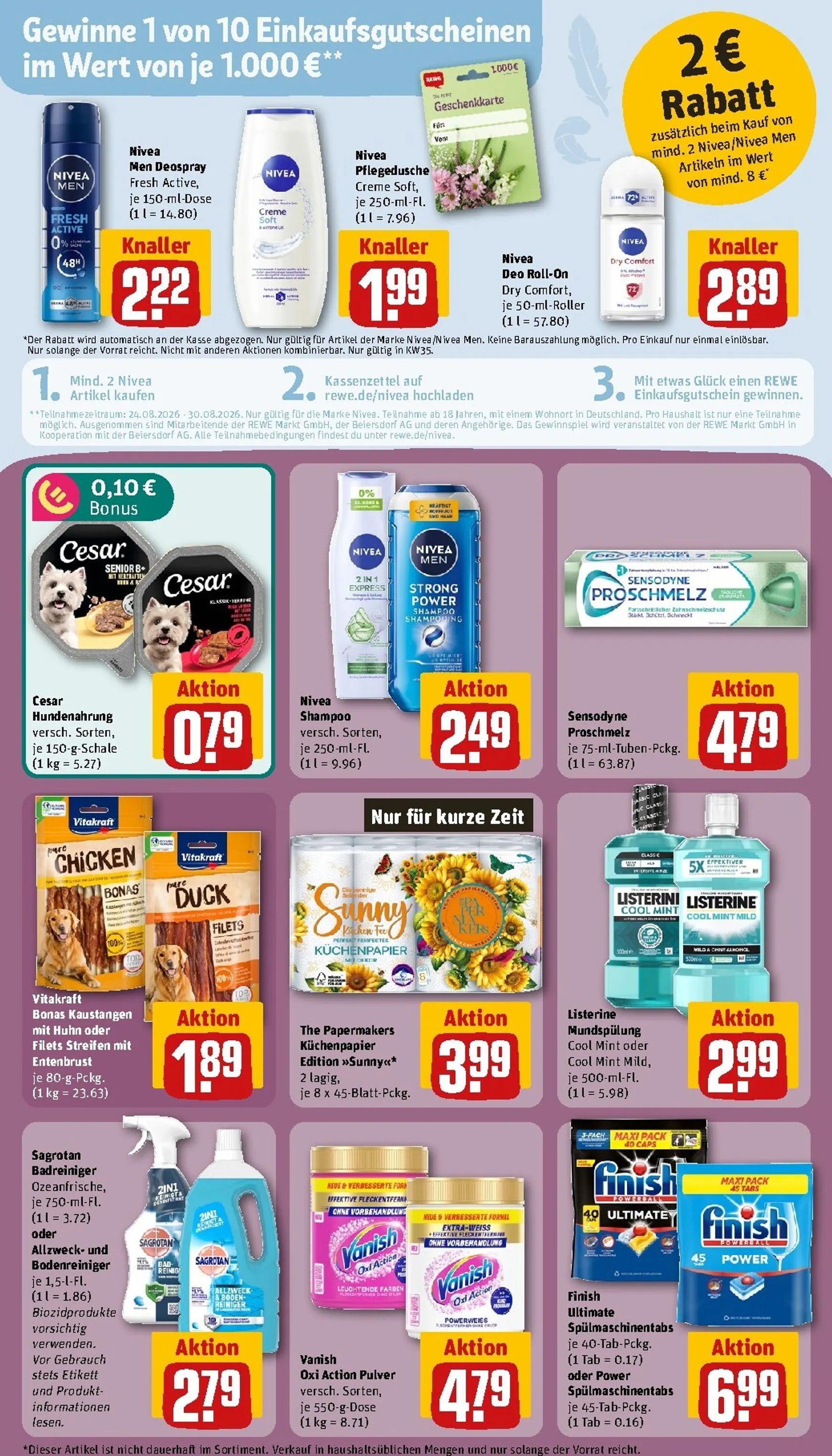 REWE Arina Fester Dein Markt von 24. August bis 30. August 2026 - Prospekt seite 26