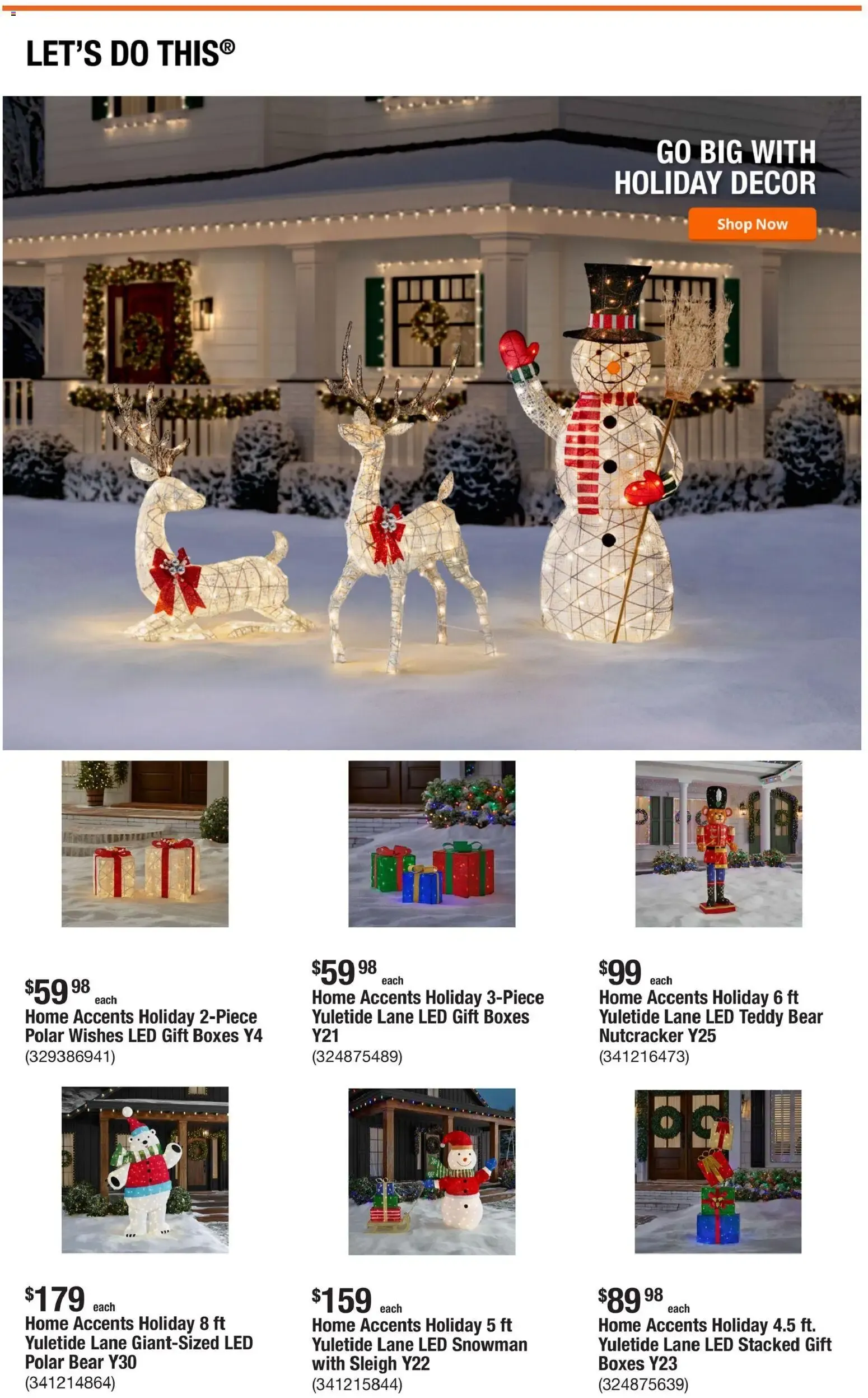 Weekly promotion Home Accents Holiday Decorations spanning from October 22 to November 5 2026 - Page 3 for Catalogue 365