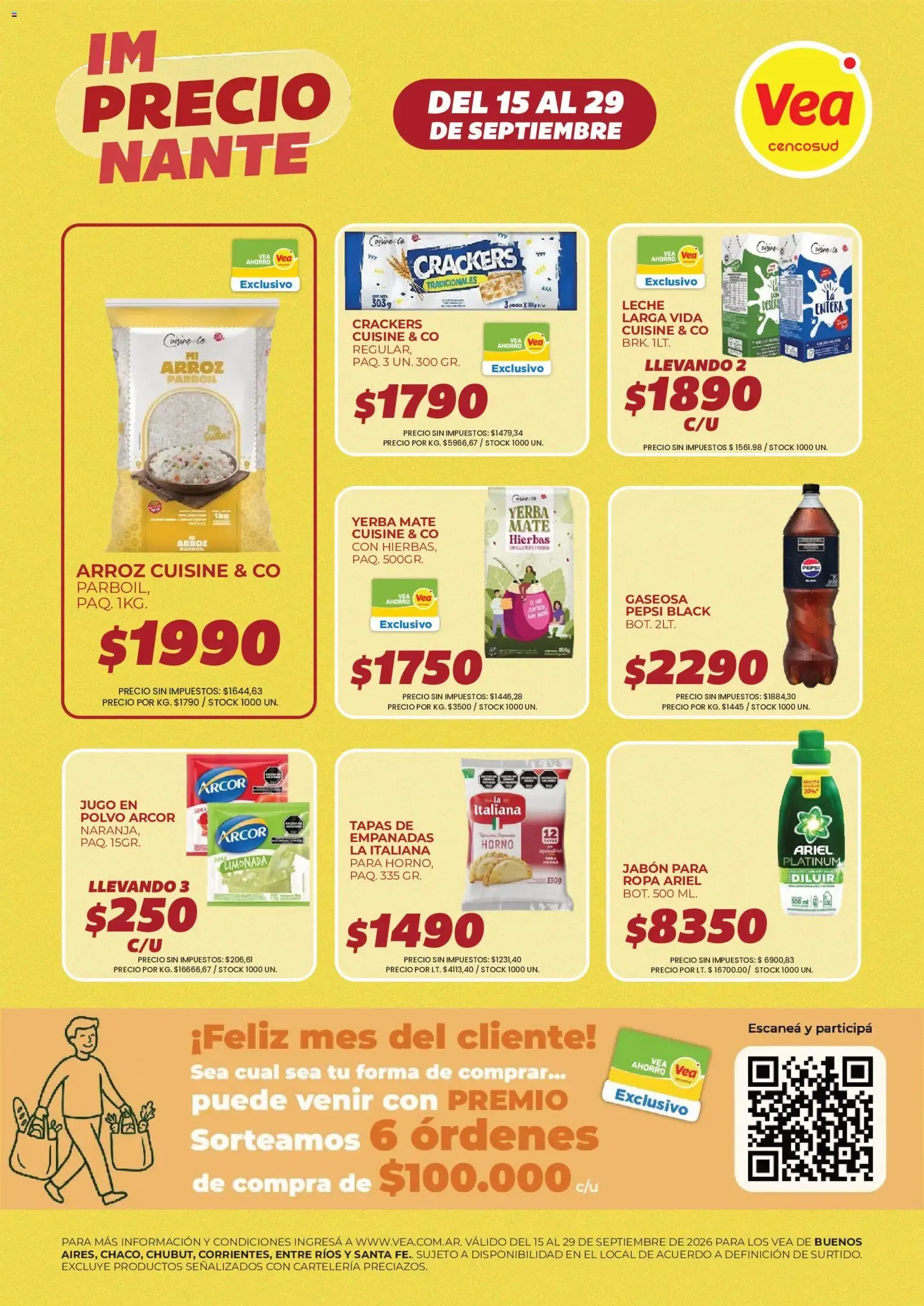 Ofertas de Vea Precio Nante del 15 al 29 de Septiembre 15 de septiembre al 29 de septiembre 2026 - Página 1 del catálogo