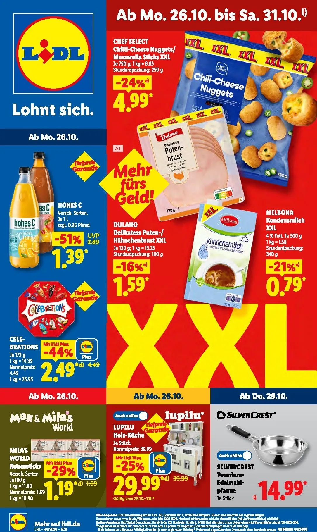 Lidl Prospekt nächste Woche – von Montag 26.10.2026 bis Samstag 31.10.2026