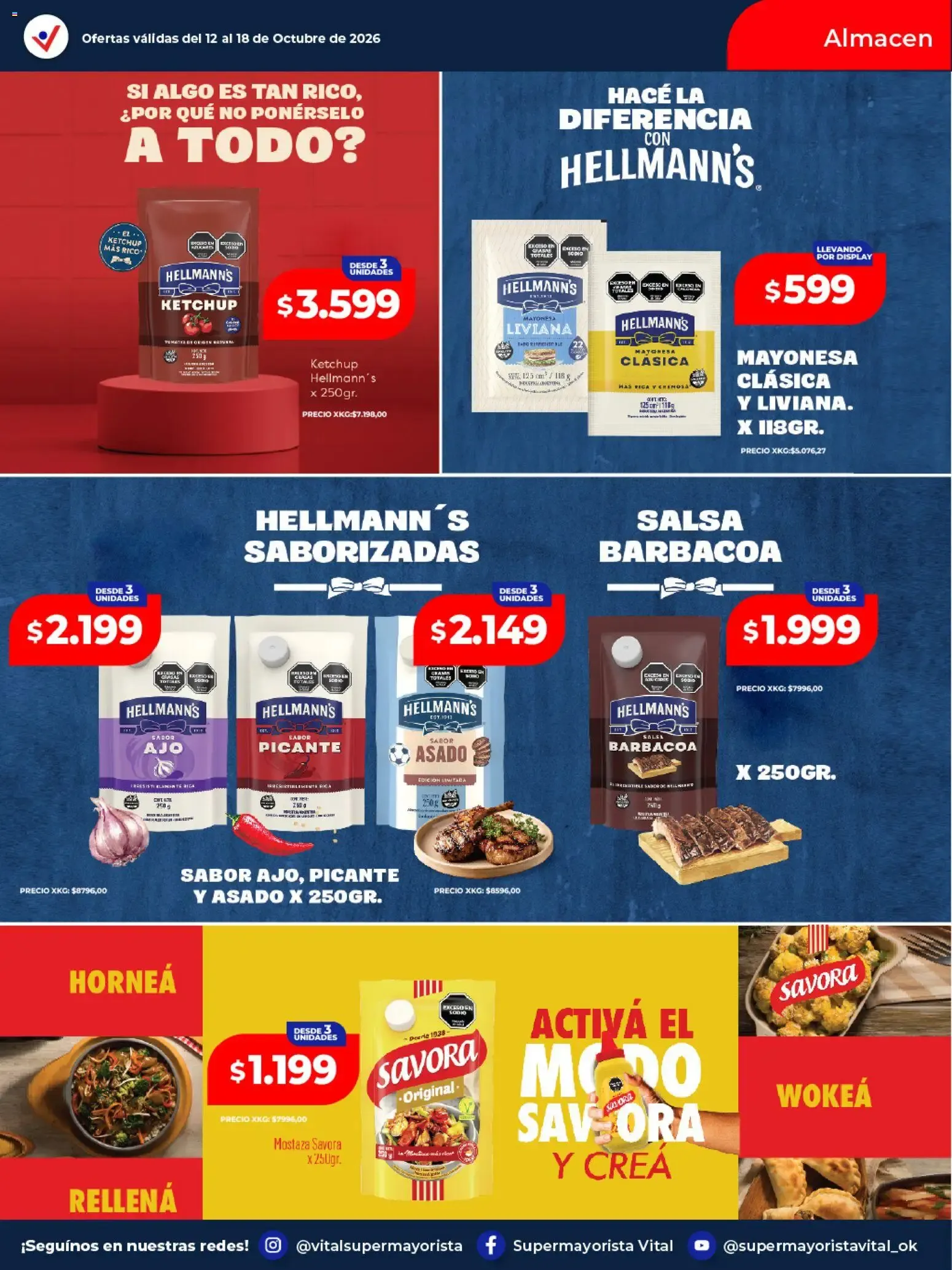 Ofertas de VITAL SUPERMAYORISTA EL MAYORISTA DE TU AHORRO 12 de octubre al 18 de octubre 2026 - Página 19 del catálogo