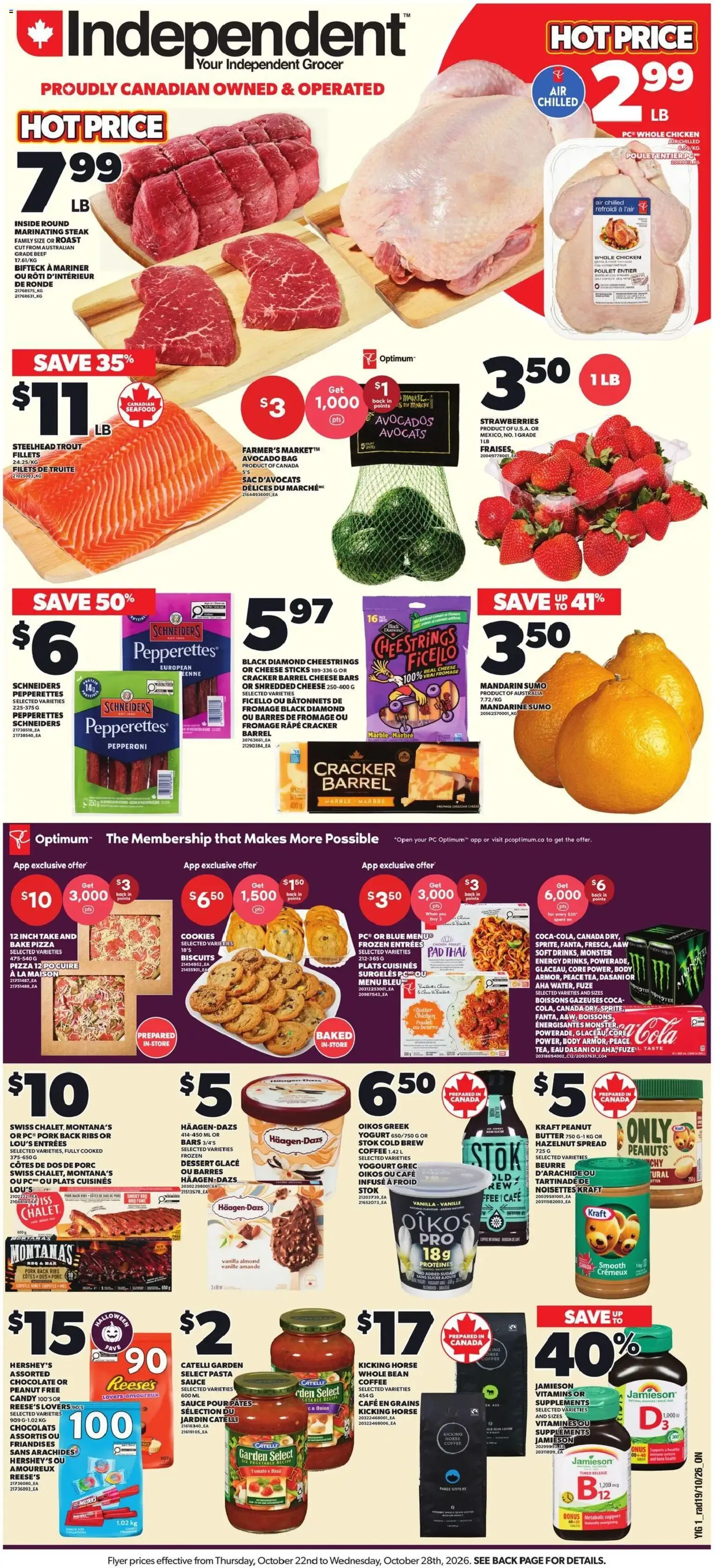 Independent Grocer weekly flyer / circulaire from Oct 22, 2026 > weekly specials & deals from October 22 to October 28 2026 - flyer page 1