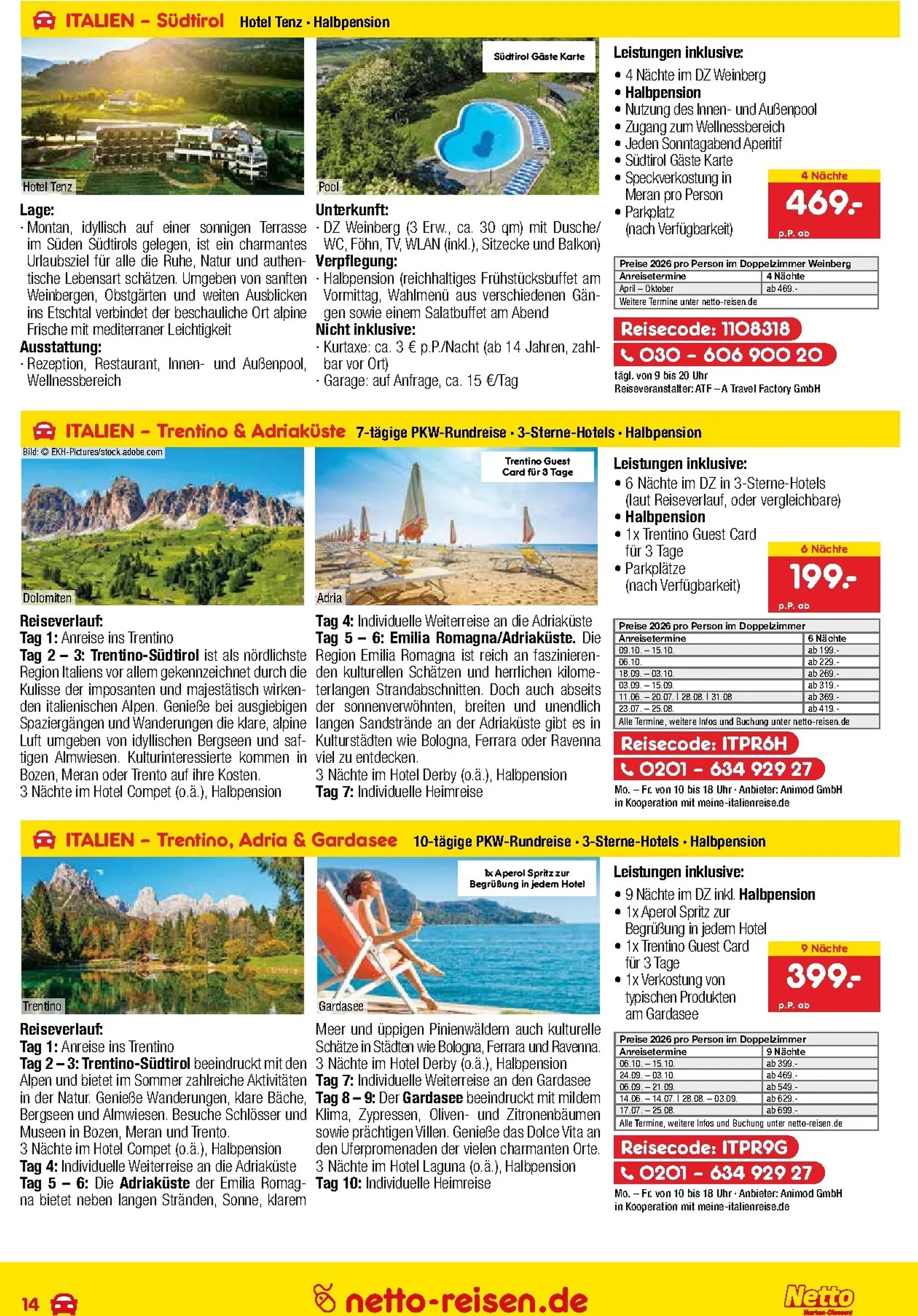 Netto Marken Discount - Reise-Angebote Prospekt – von Donnerstag 28.05.2026 bis Dienstag 30.06.2026 von 28. Mai bis 30. Juni 2026 - Prospekt seite 14