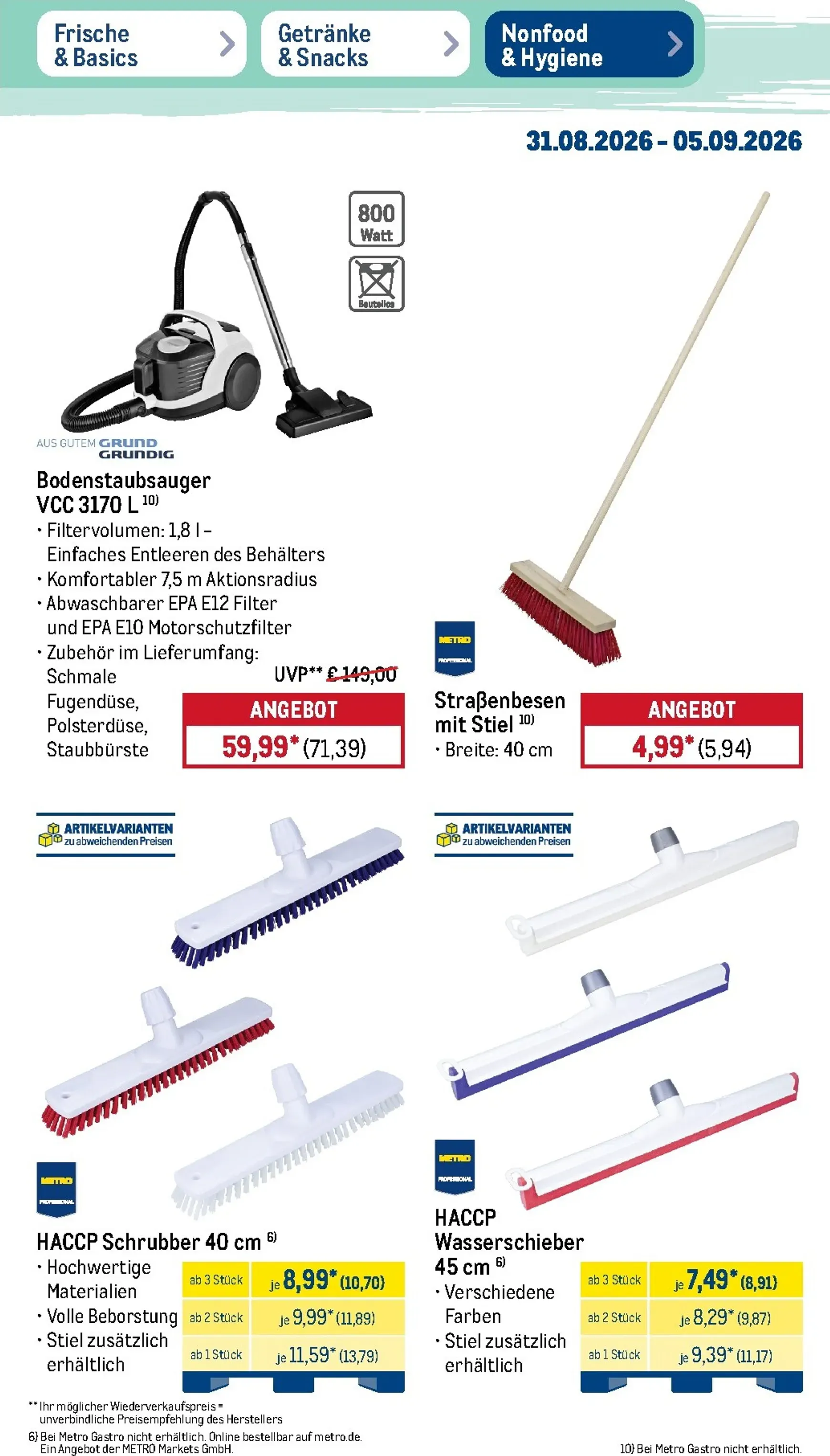 Metro Prospekt – von Montag 31.08.2026 bis Samstag 05.09.2026 von 31. August bis 5. September 2026 - Prospekt seite 50