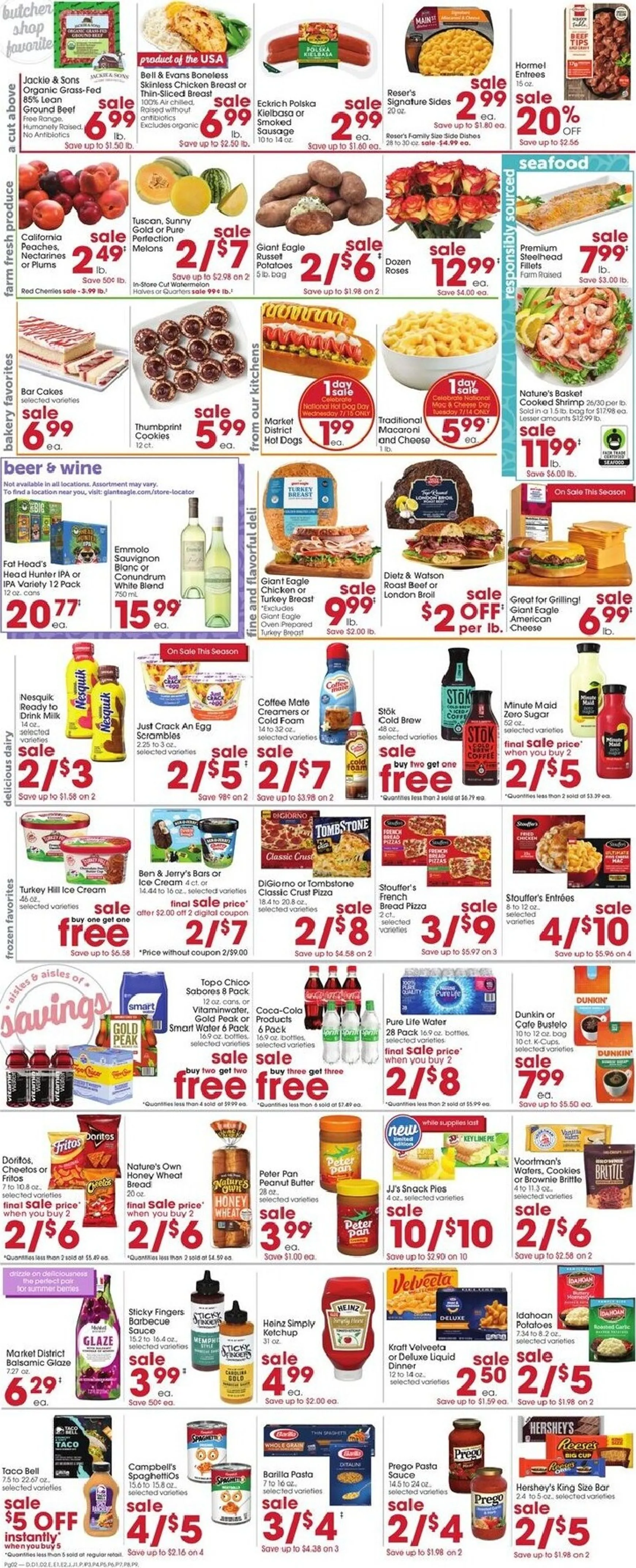Weekly ad Current Giant Eagle leaflet valid from Thursday 07/09/2026 to Wednesday 07/15/2026 from July 9 to July 15 2026 - Page 4