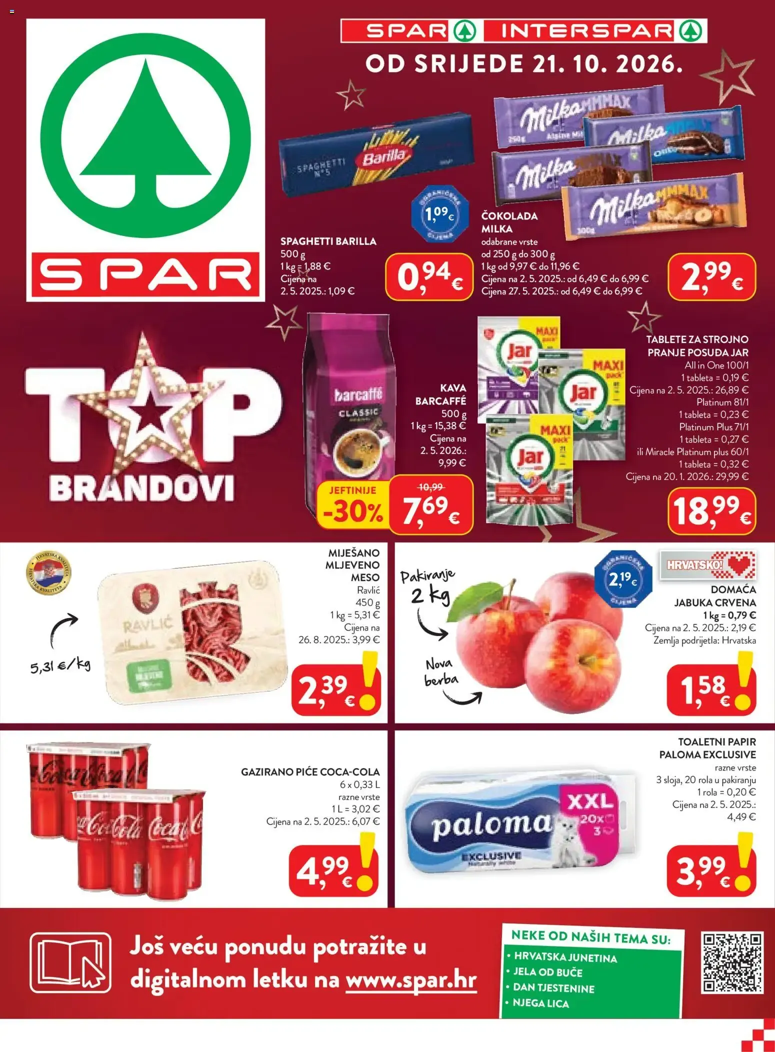 Katalog Spar Katalog novi od 21.10.2026 na listanje > letak digitalni od 21. listopada do 27. listopada 2026. - Pregled Stranica 1