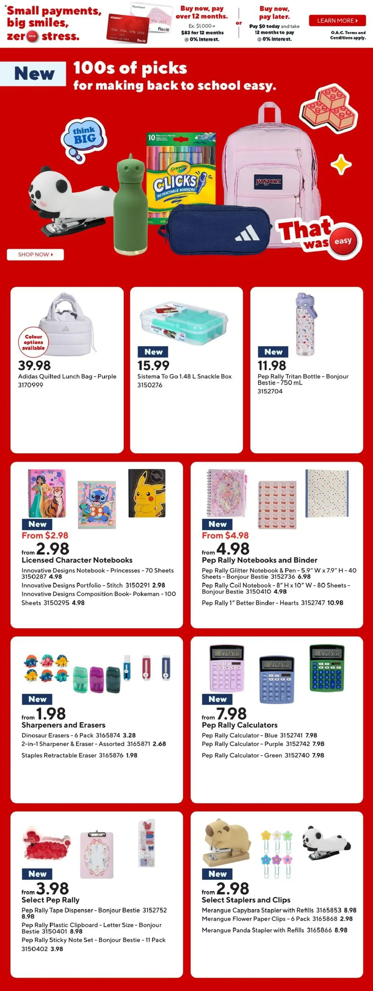 Staples Back to School Flyer from July 27 to July 30 2026 - flyer page 4
